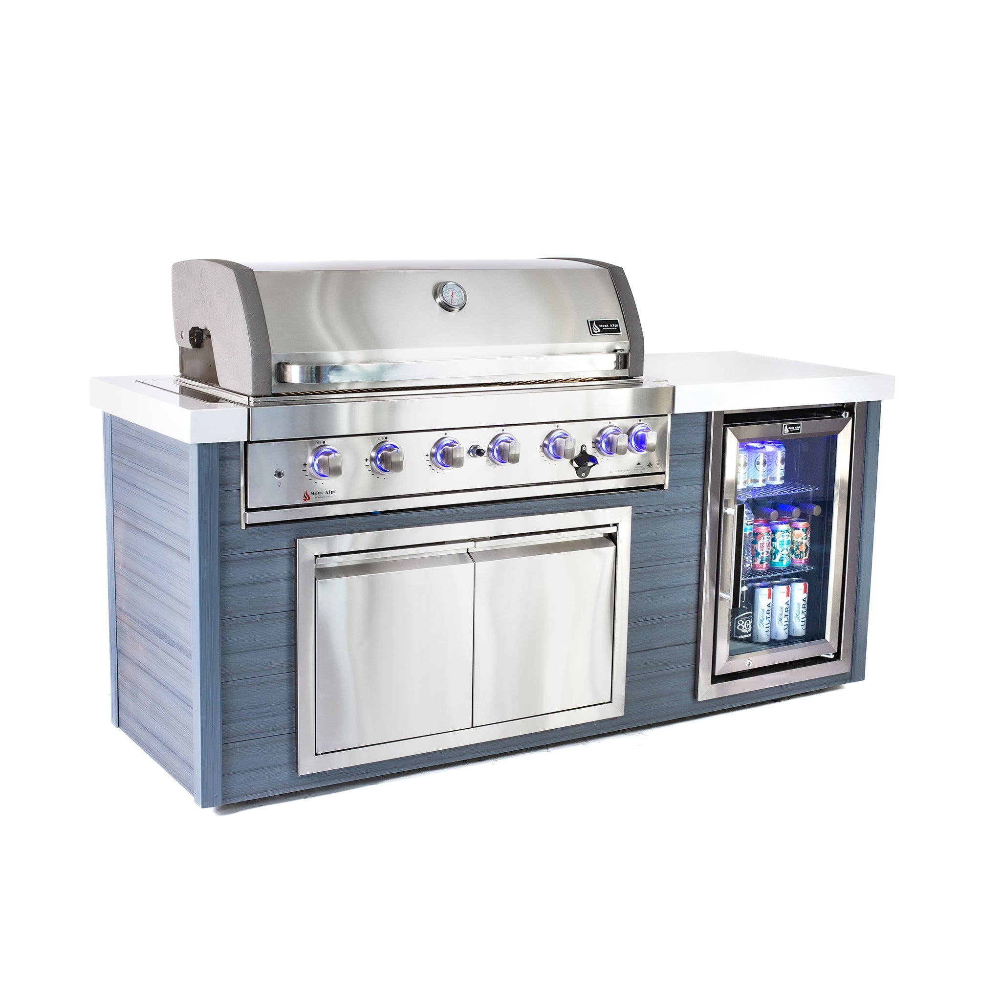 Artwood 6.5 ft. HDPE 6-Burner Outdoor Kitchen Island