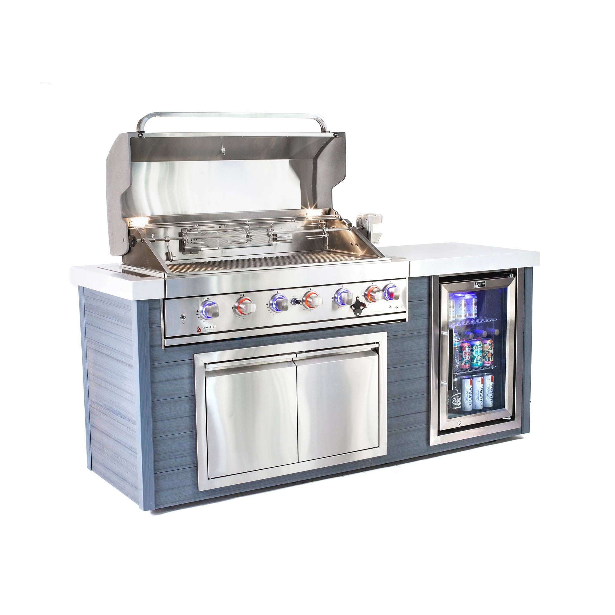 Artwood 6.5 ft. HDPE 6-Burner Outdoor Kitchen Island