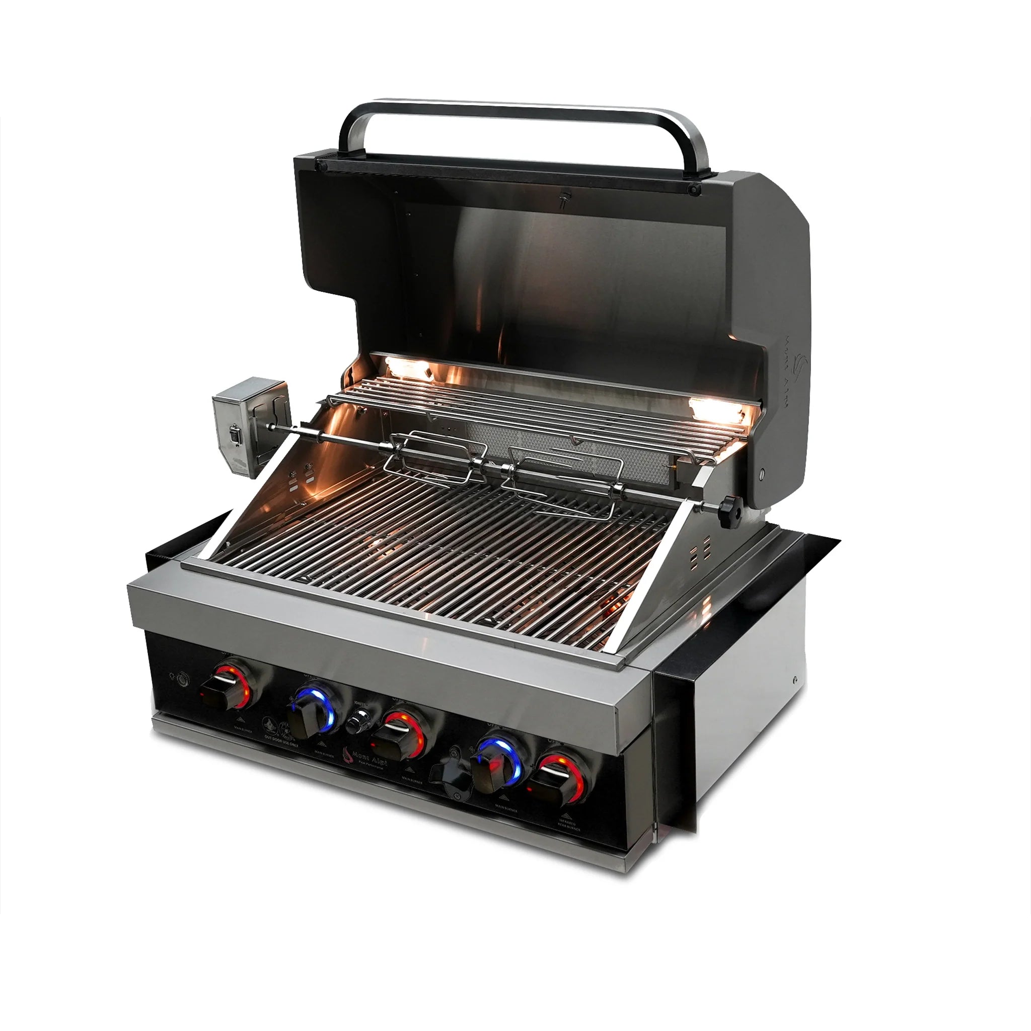 32" Black Stainless Steel 4-Burner Built-In Propane Gas Grill