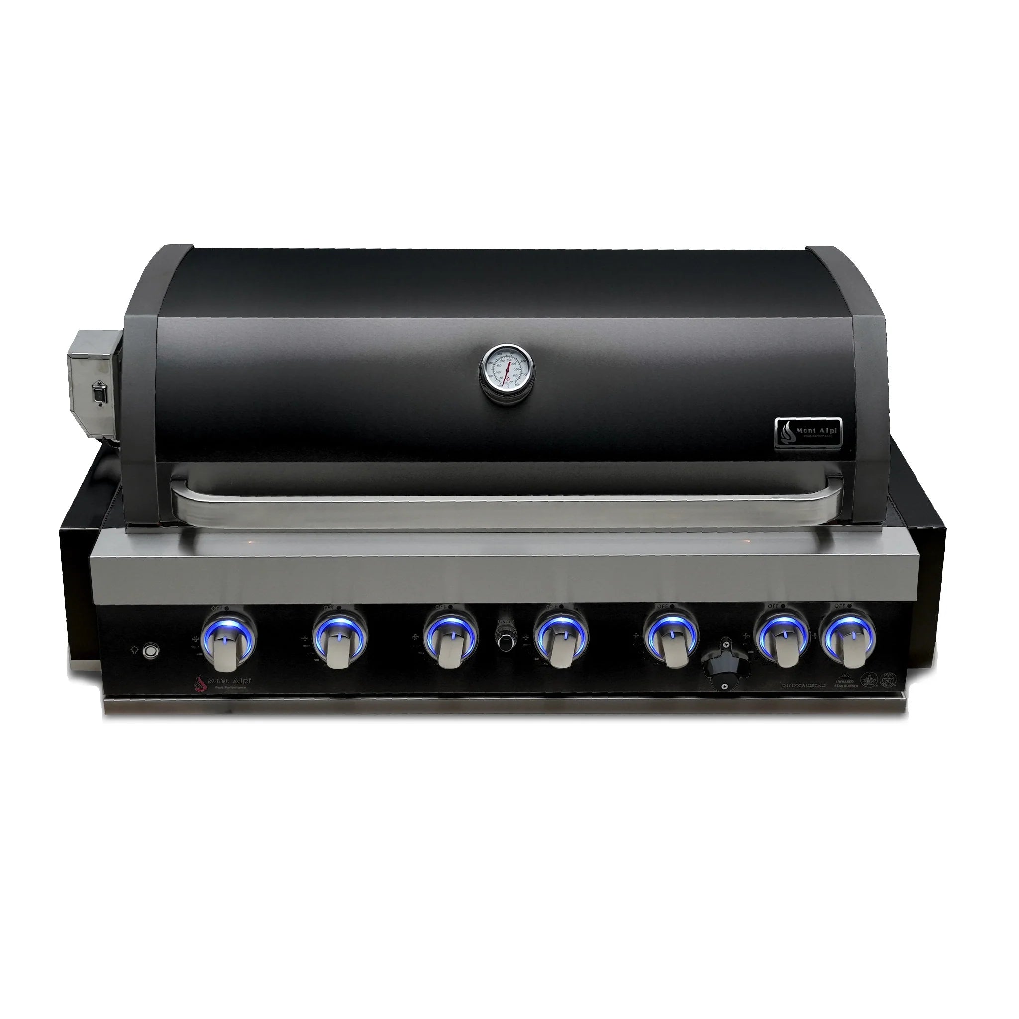 805 44" Black Stainless Steel 6-Burner Built-In Grill