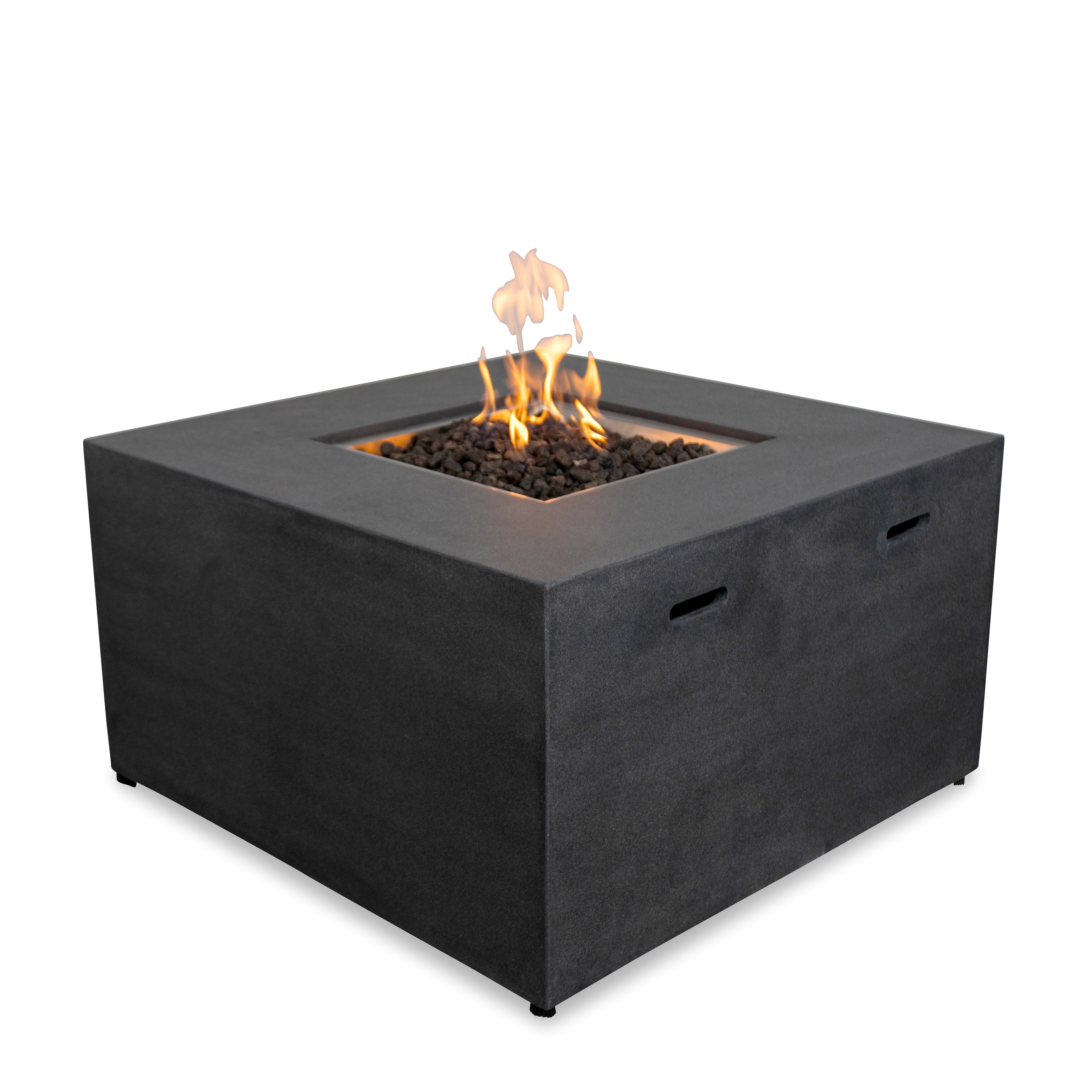 Beton 42" Square Hidden Propane Tank Gas Fire Pit#Finish_Graphite