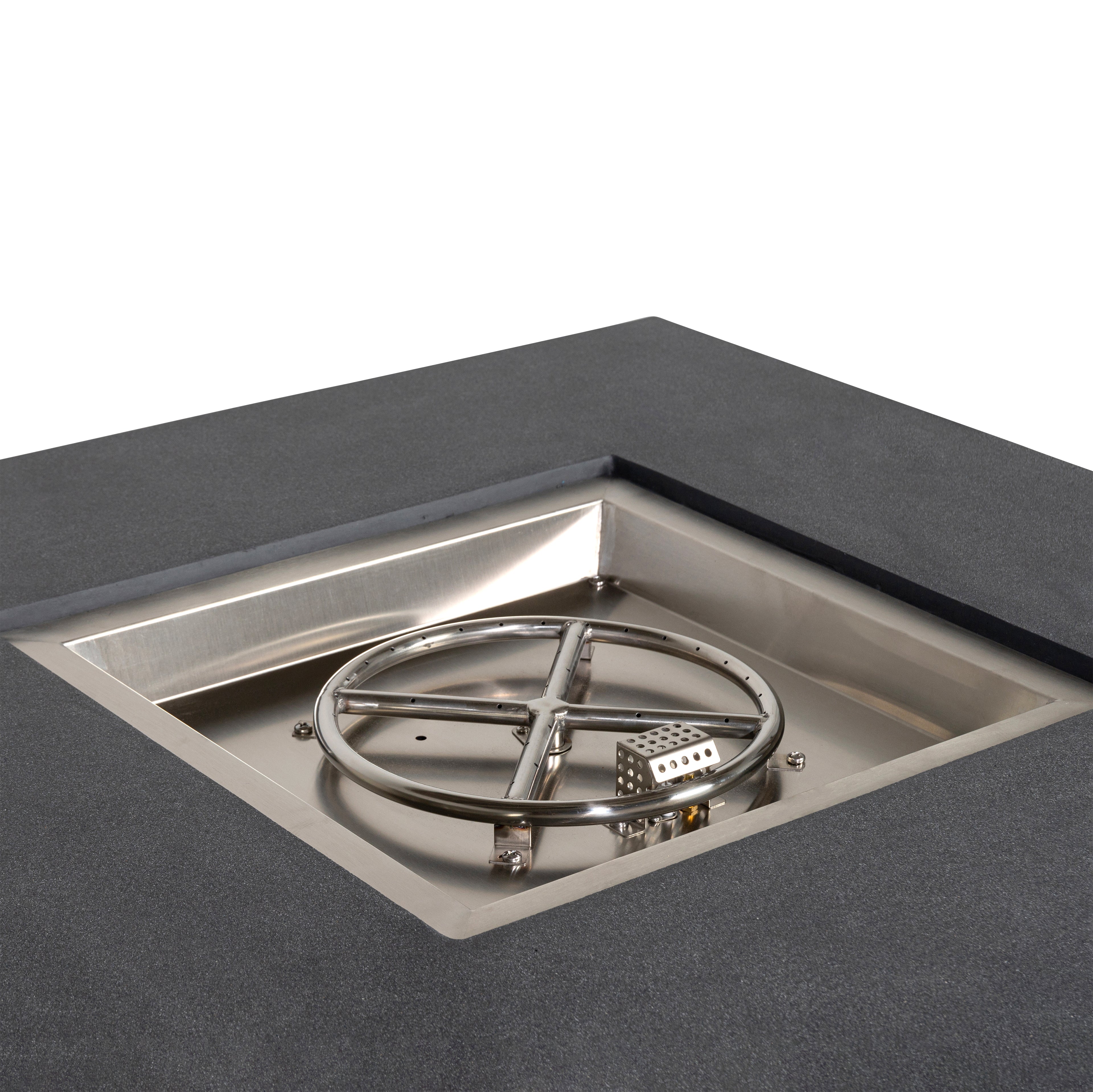 Beton 42" Square Hidden Propane Tank Gas Fire Pit#Finish_Graphite