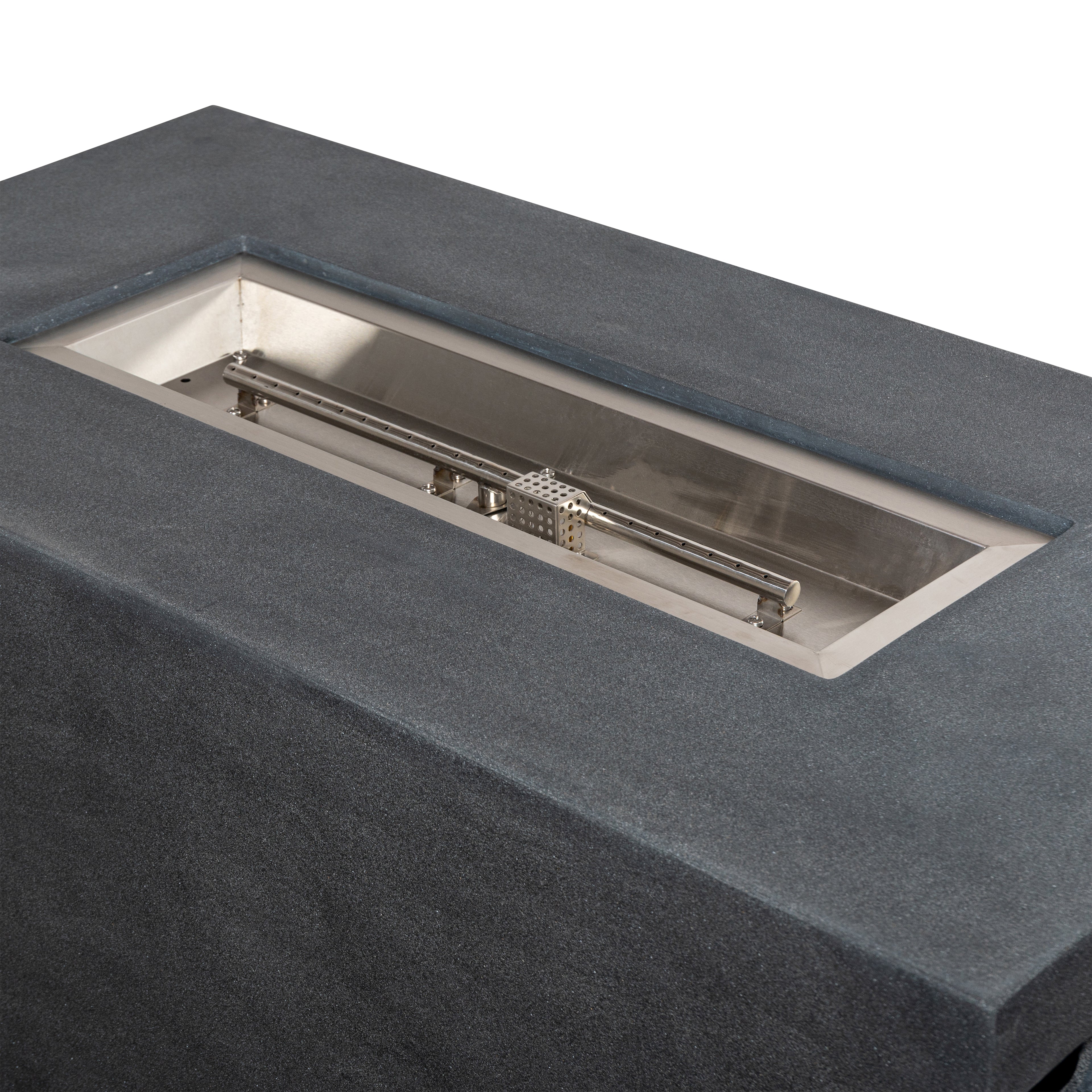 Beton 55" Rectangular Hidden Propane Gas Fire Pit#Finish_Graphite