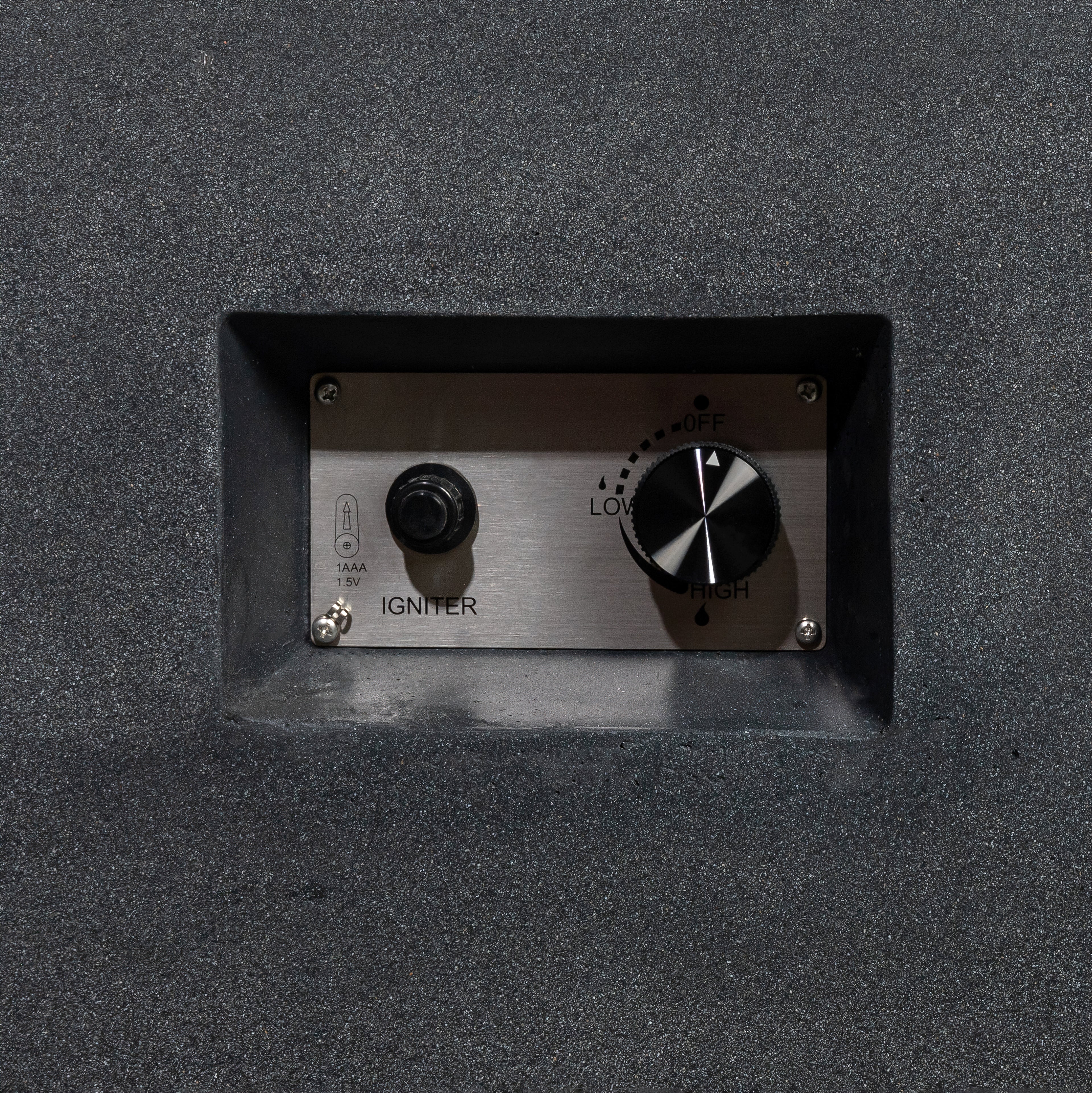 Beton 55" Rectangular Natural Gas Fire Pit#Finish_Graphite