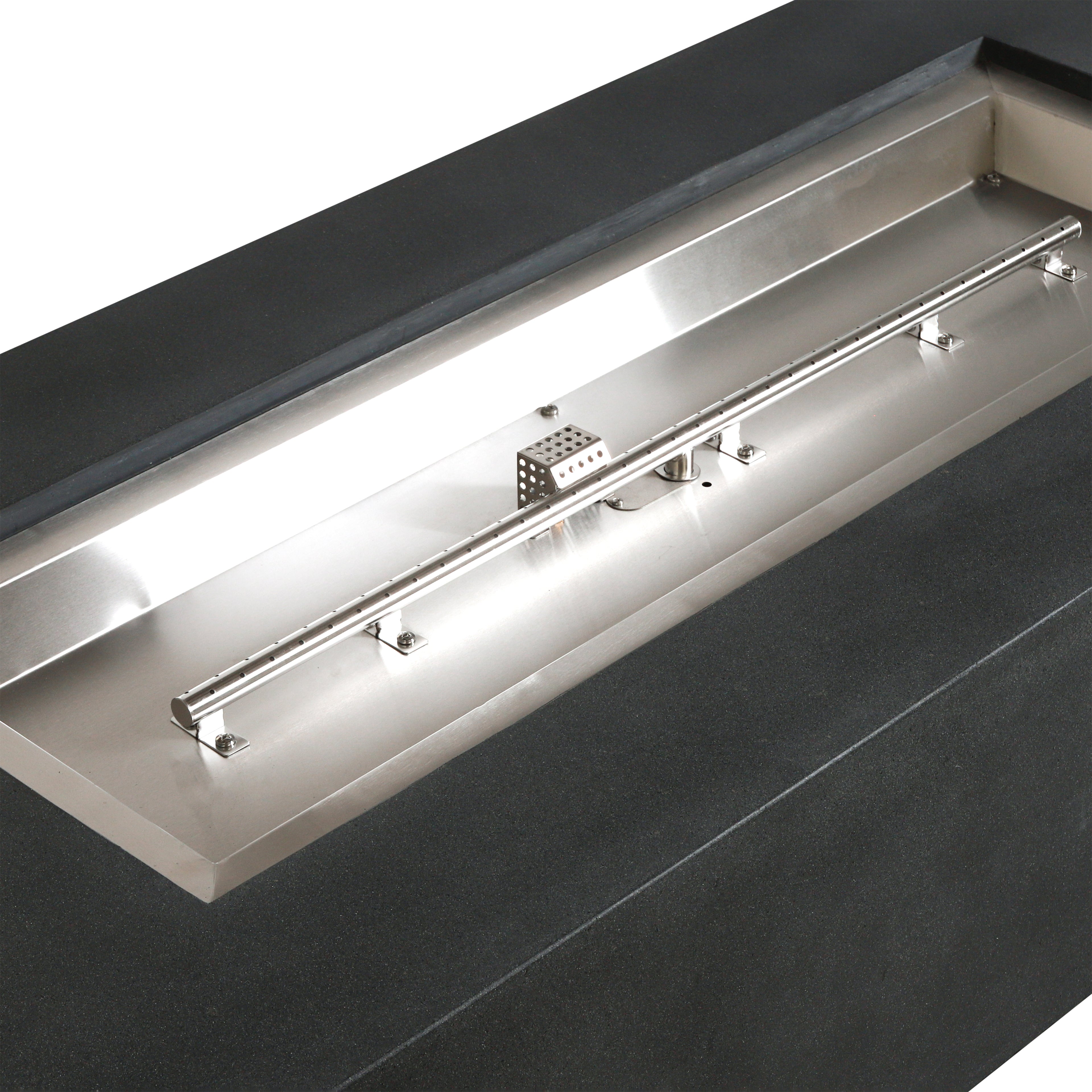 Beton 72" Rectangular Gas Fire Pit#Finish_Graphite