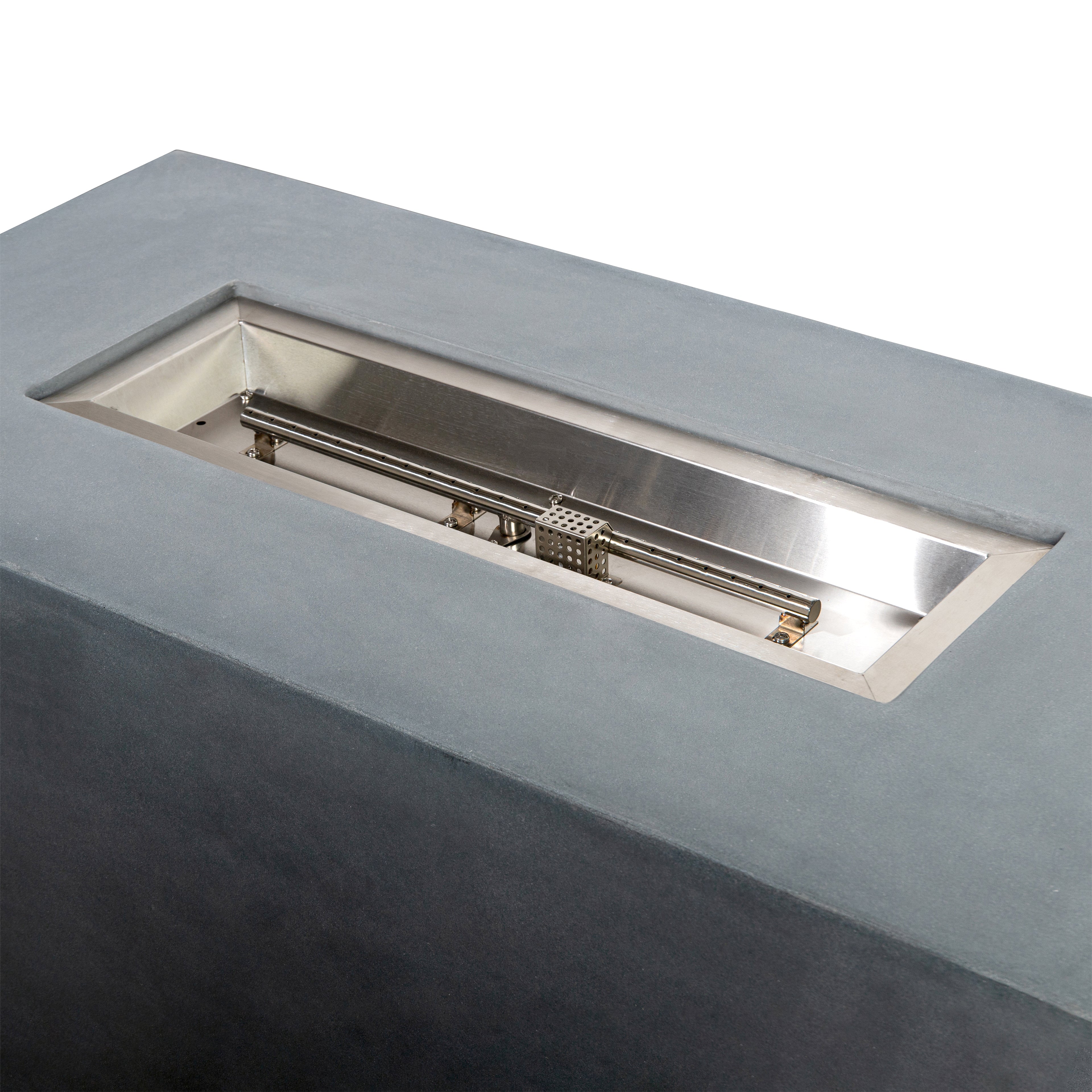 Beton 55" Rectangular Hidden Propane Gas Fire Pit#Finish_Natural Gray