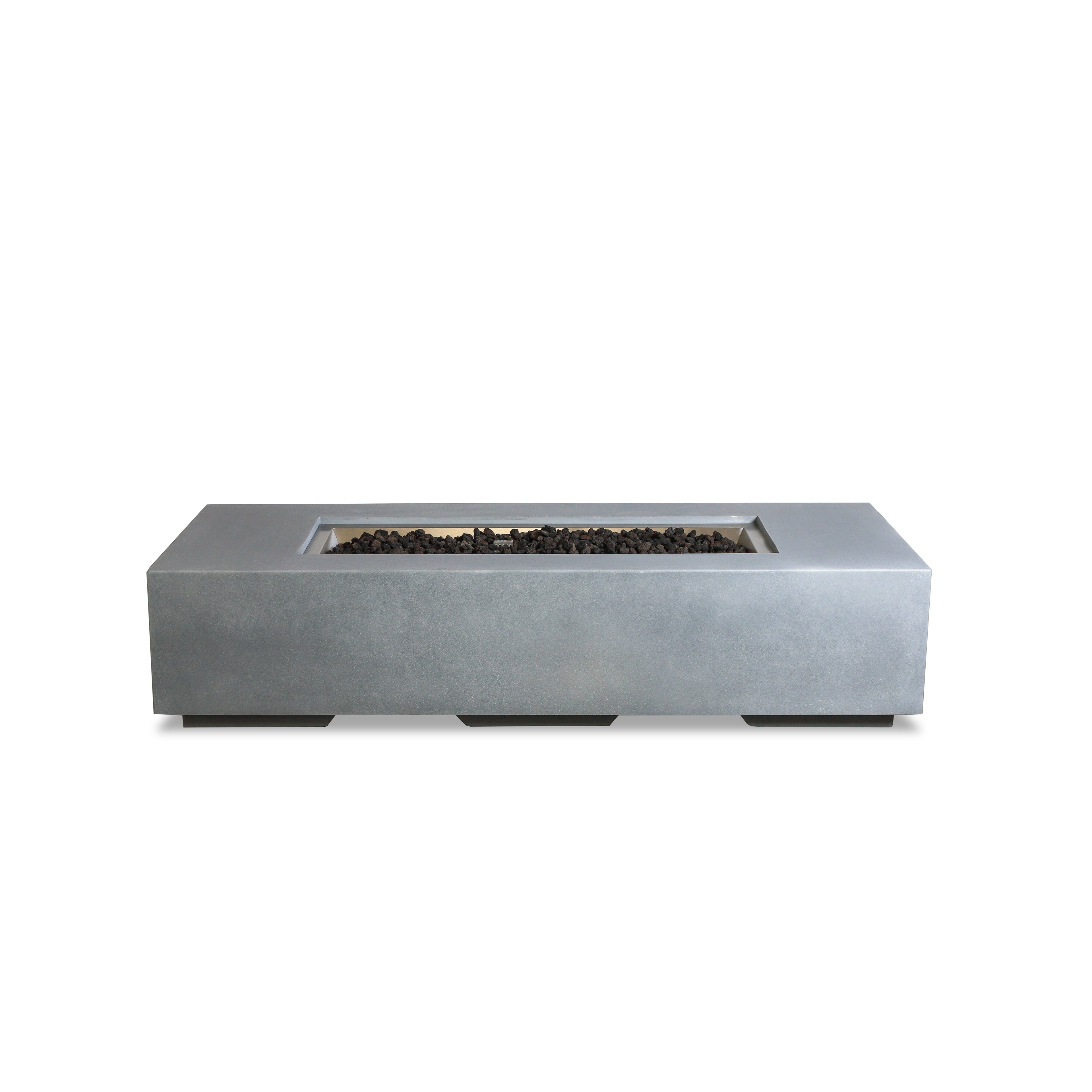 Beton 72" Rectangular Gas Fire Pit#Finish_Natural Gray