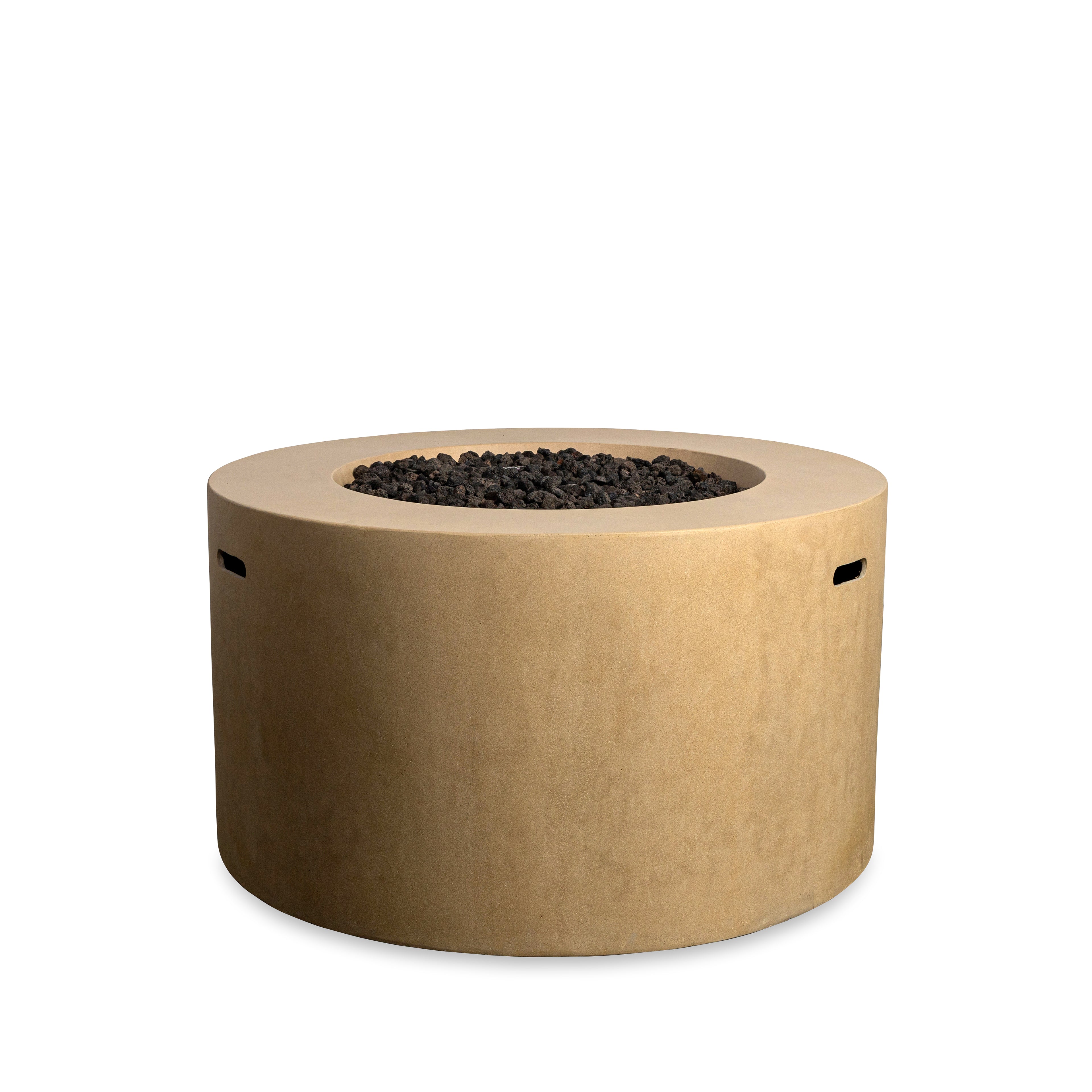 Beton 42" Round Concrete Propane Gas Fire Pit with Access Door#Finish_Sand