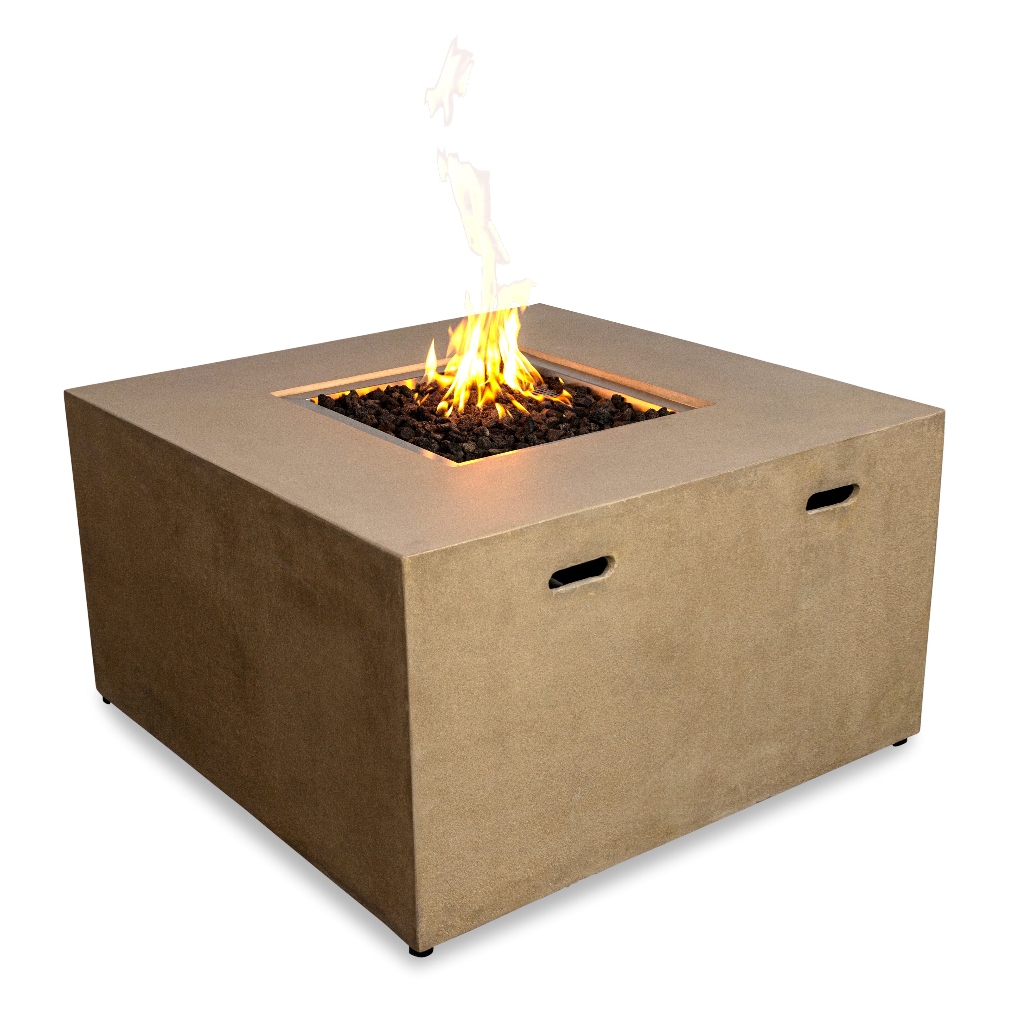 Beton 42" Square Hidden Propane Tank Gas Fire Pit#Finish_Sand