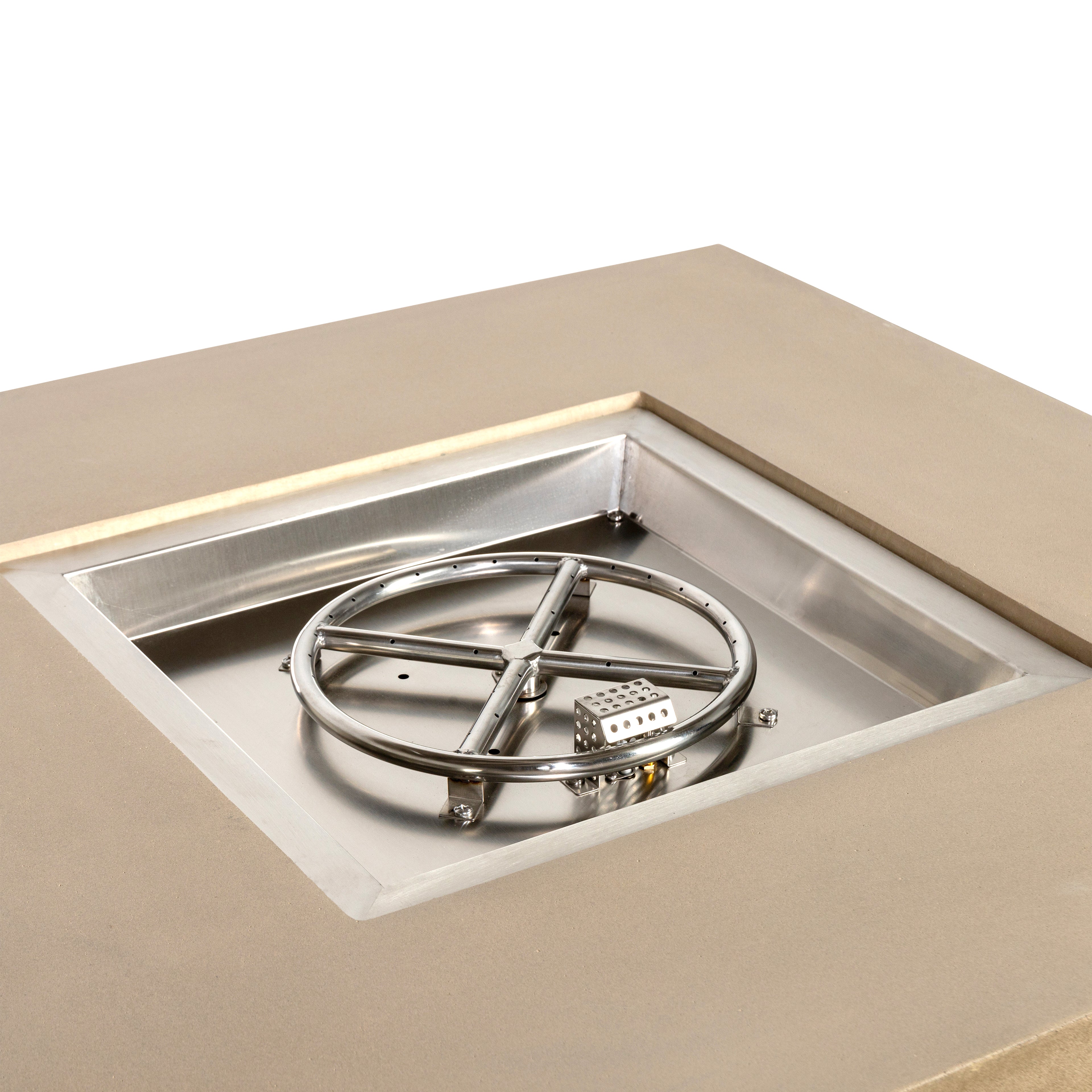 Beton 42" Square Hidden Propane Tank Gas Fire Pit#Finish_Sand