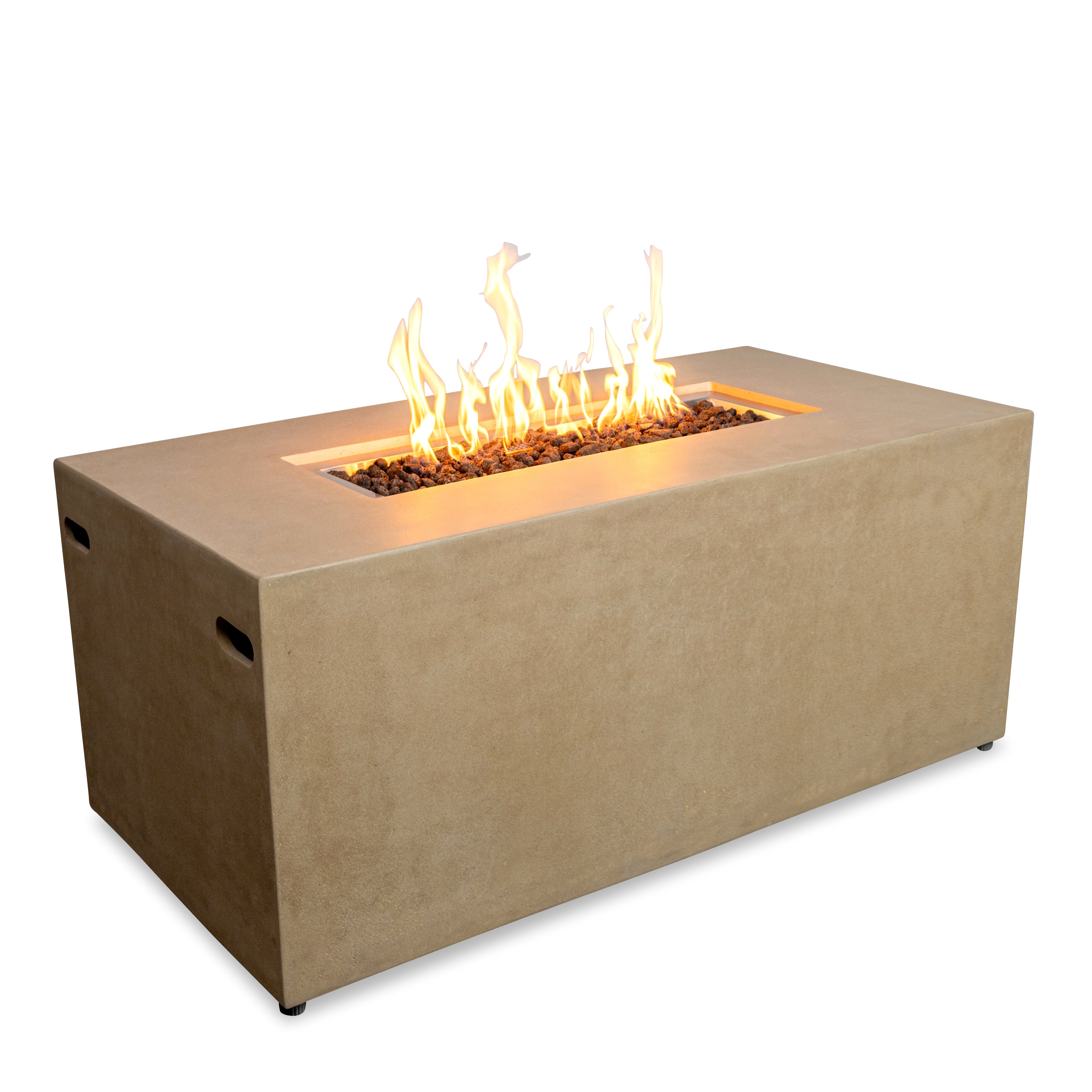 Beton 55" Rectangular Hidden Propane Gas Fire Pit#Finish_Sand