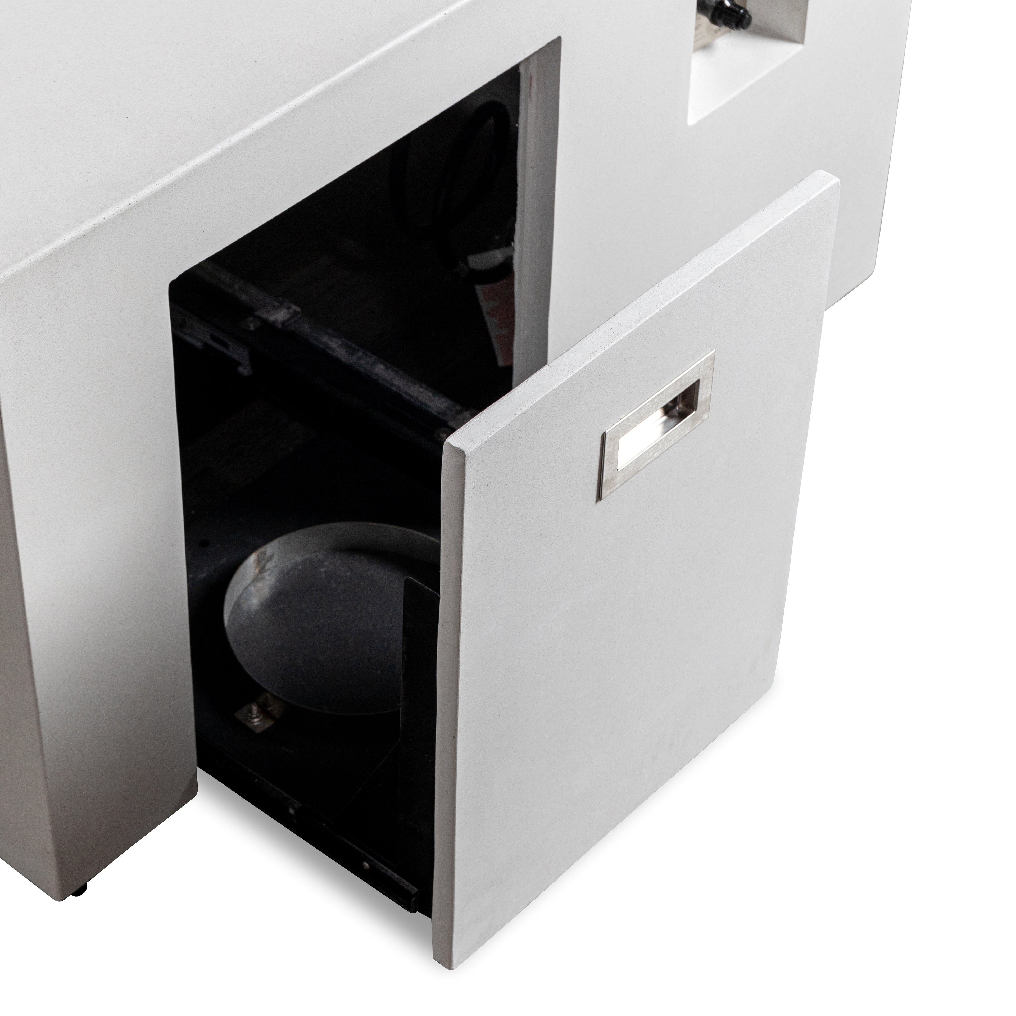 Beton 42" Square Hidden Propane Tank Gas Fire Pit#Finish_Stone White