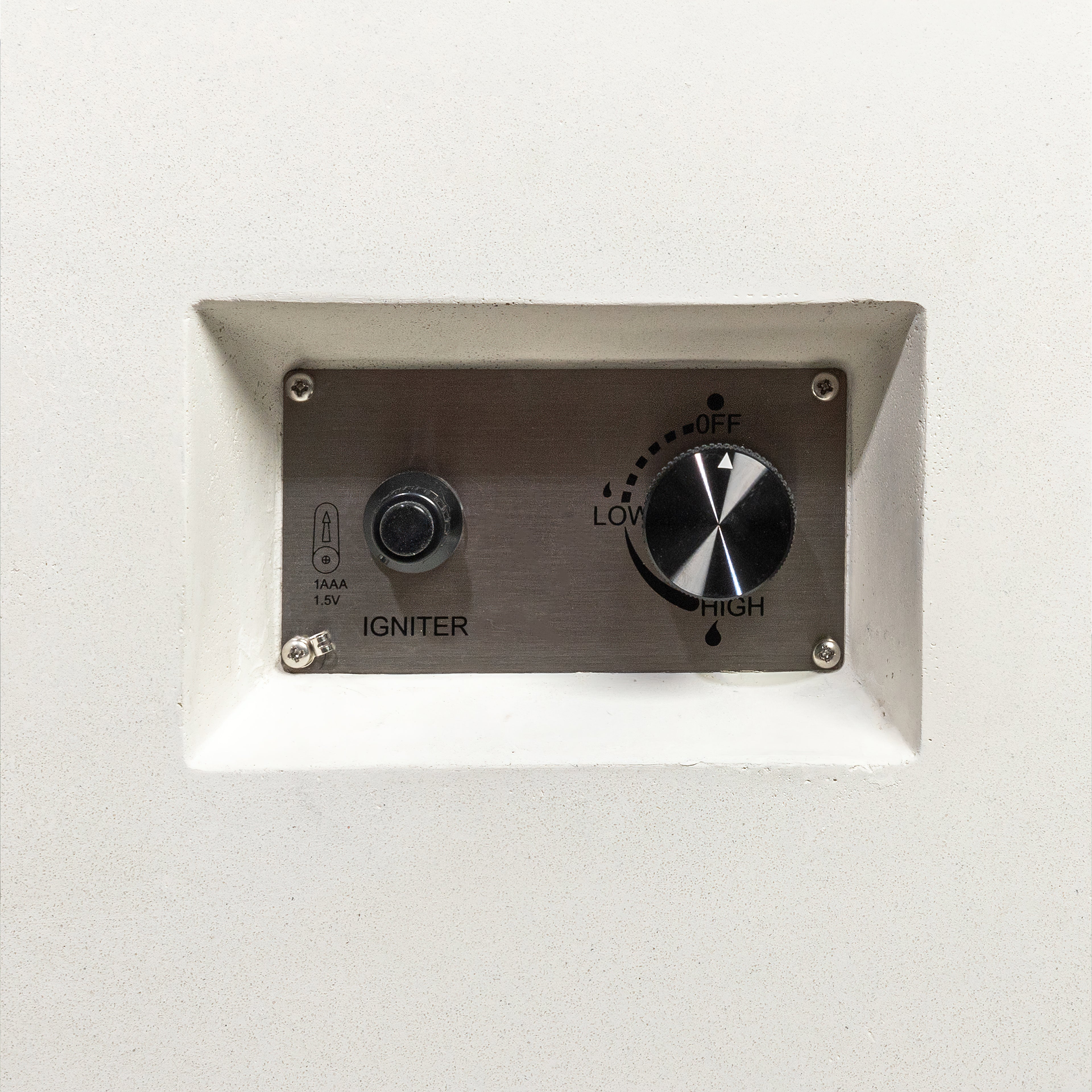 Beton 55" Rectangular Natural Gas Fire Pit#Finish_Stone White