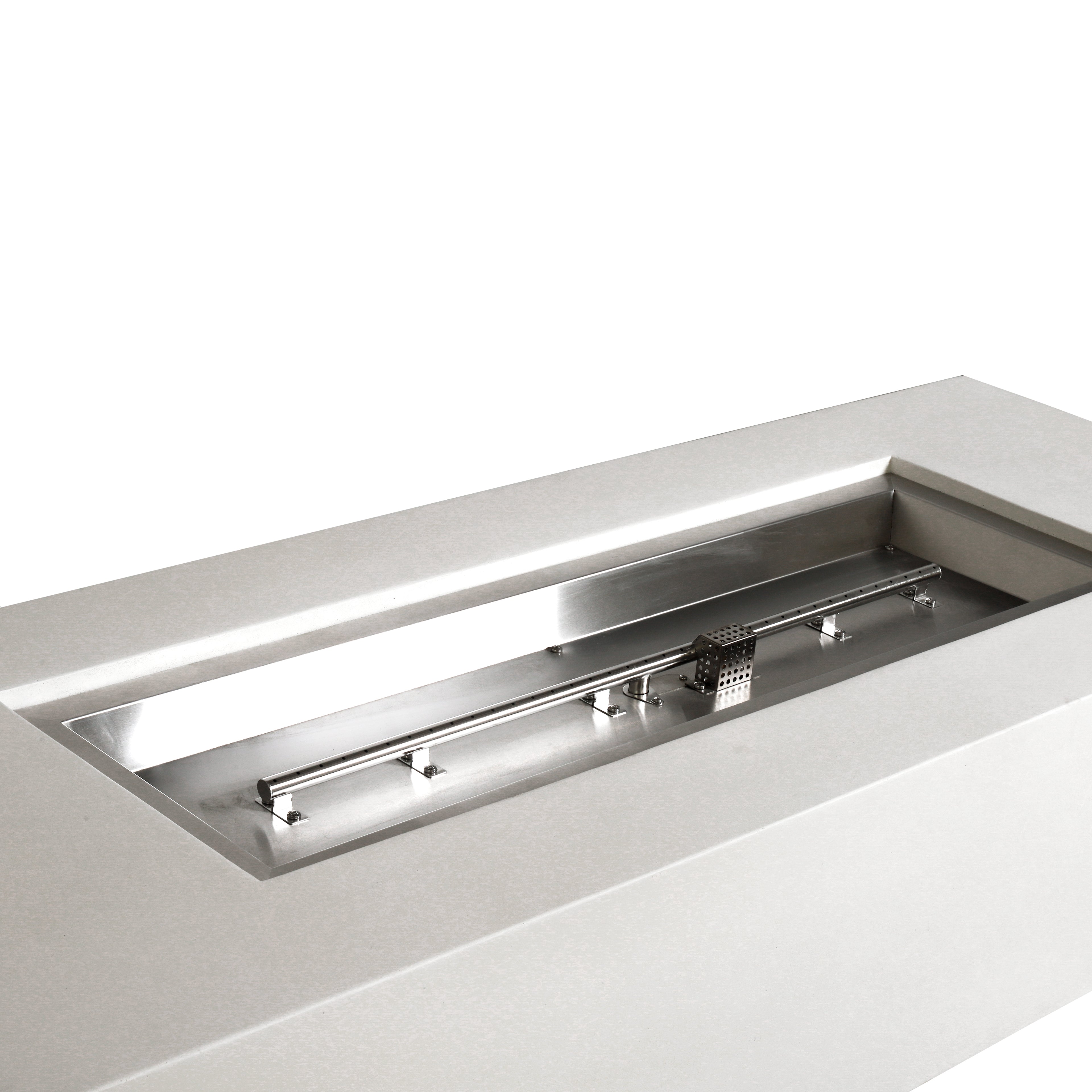 Beton 72" Rectangular Gas Fire Pit#Finish_Stone White