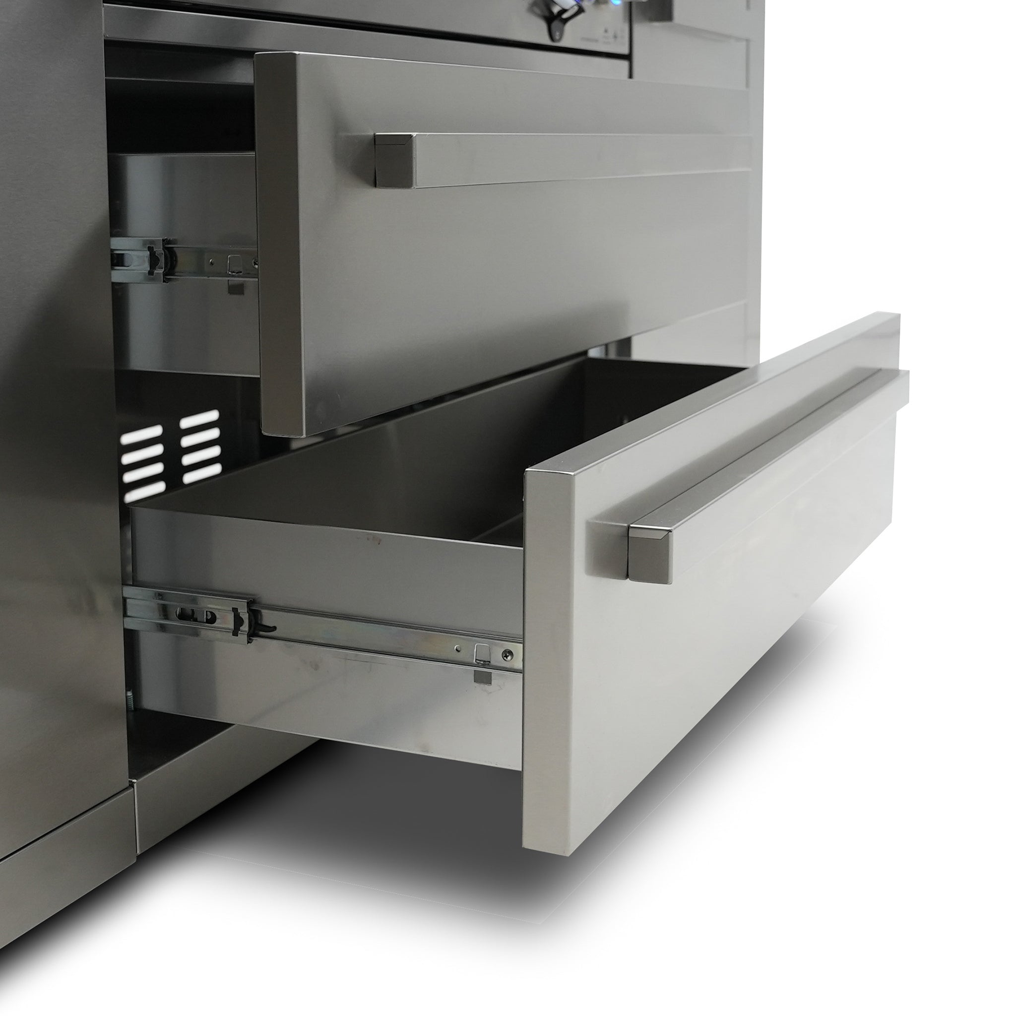 400 Deluxe 10 ft. Stainless Steel 4-Burner Outdoor Kitchen Island with Beverage Center