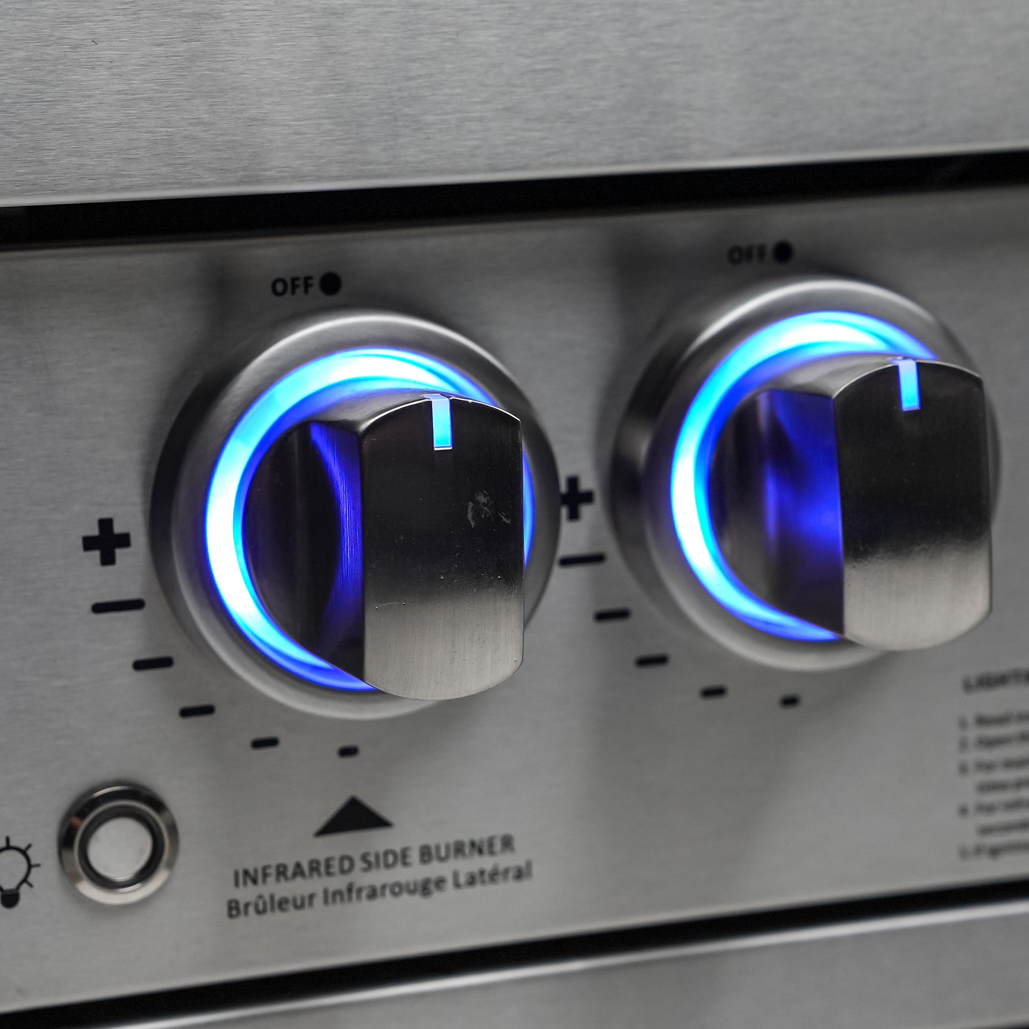 805 Original 8 ft. Stainless Steel 6-Burner Outdoor Kitchen Island with 90-Degree Corner Beverage Center and Fridge Cabinet