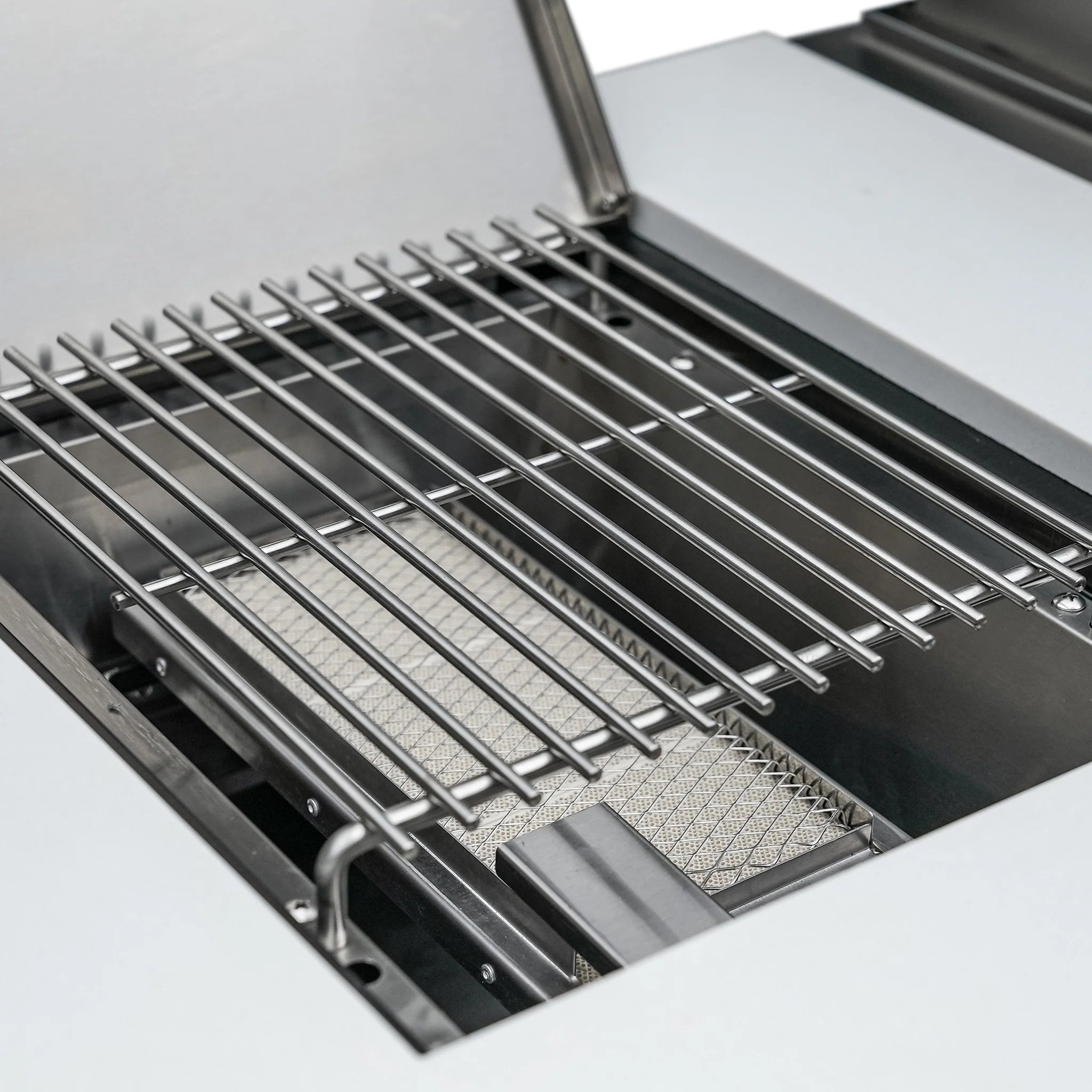 805 8 ft. Black Stainless Steel 6-Burner Outdoor Kitchen Island with 45-Degree Corners