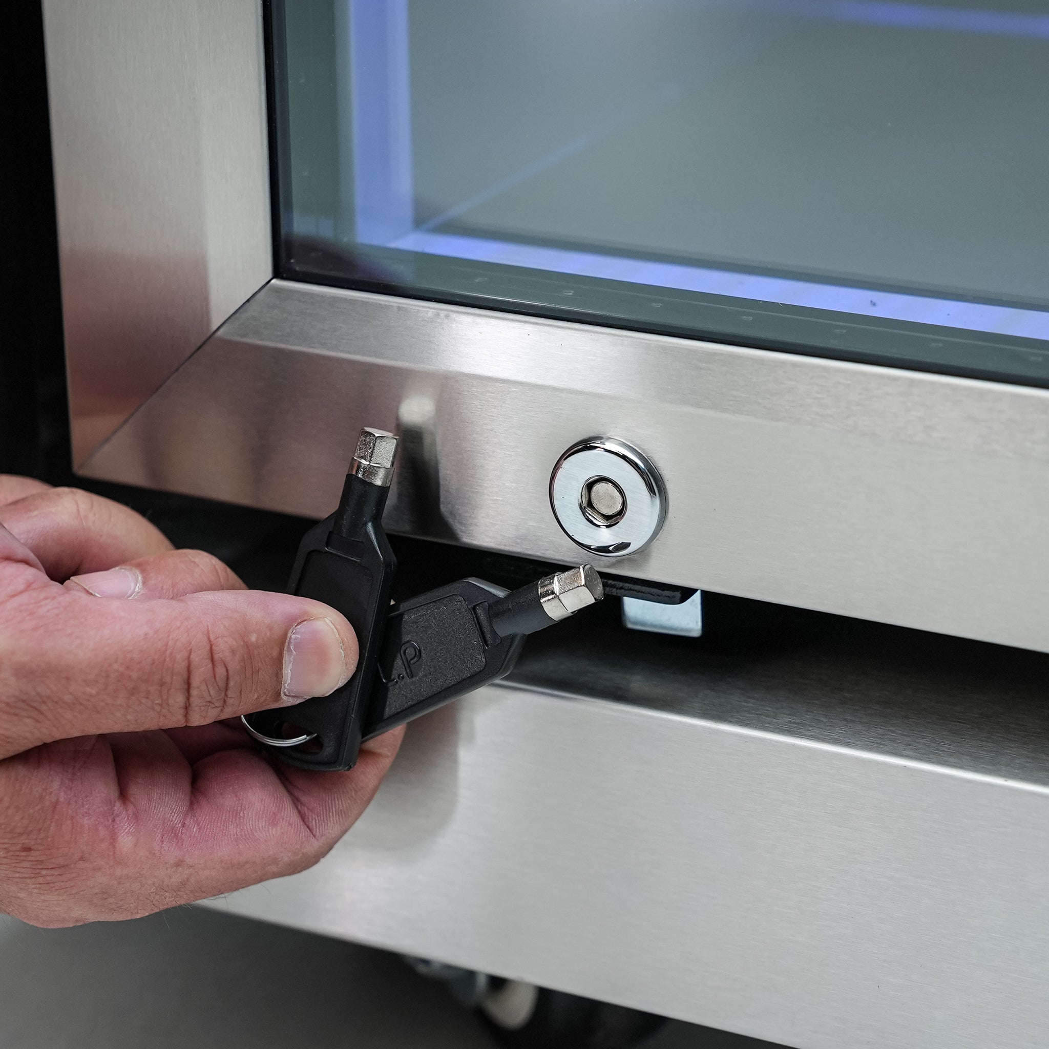 805 11 ft. Black Stainless Steel 6-Burner Outdoor Kitchen Island with Beverage Center