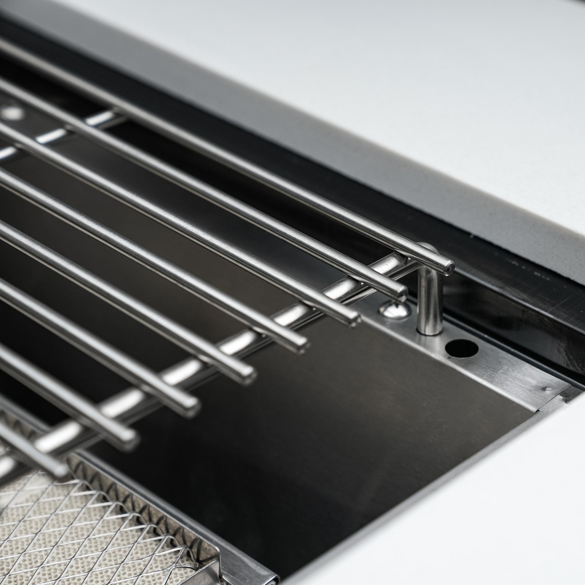 805 Deluxe 8 ft. Stainless Steel 6-Burner Outdoor Kitchen Island with Fridge Cabinet