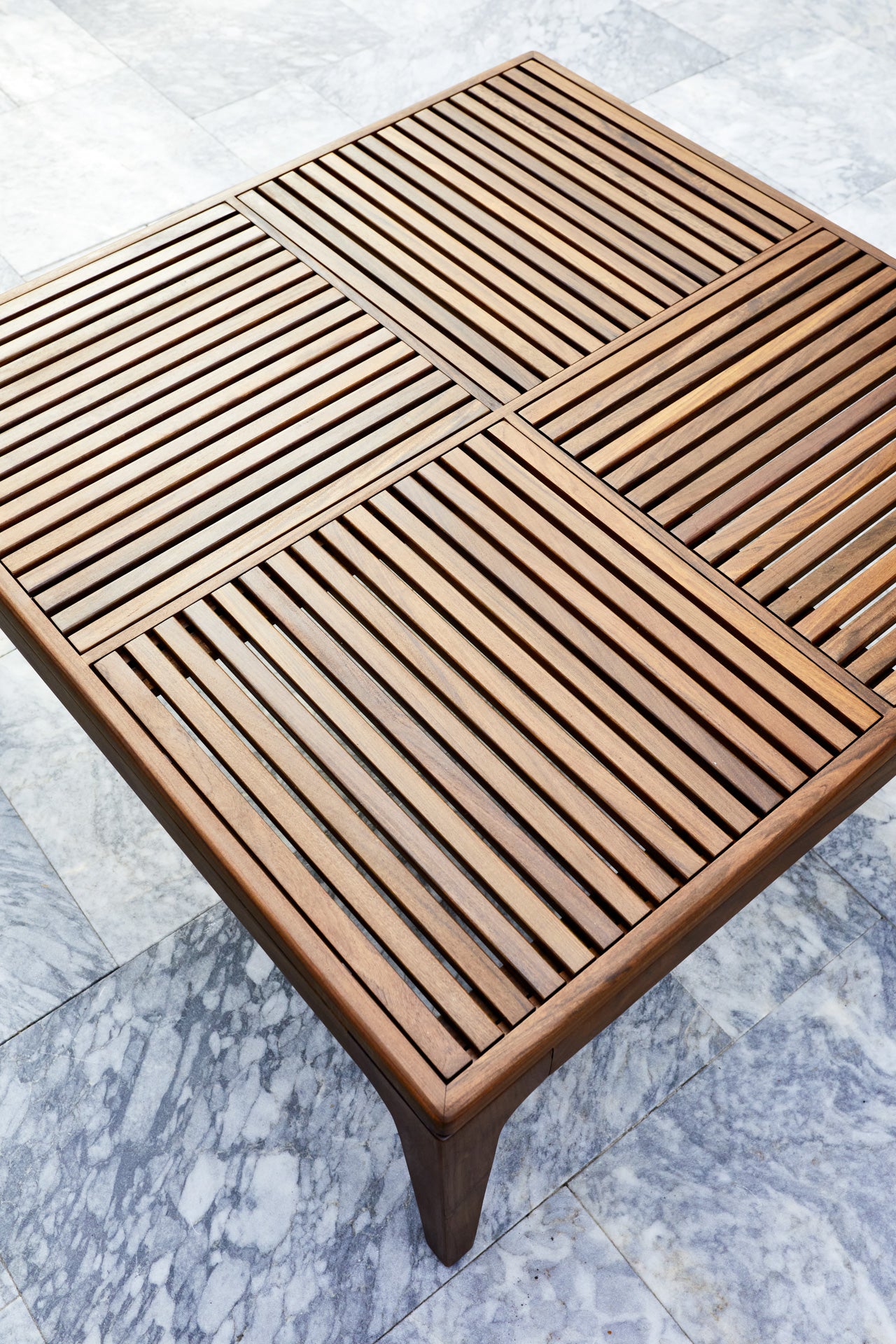 Mix 34" Square Ipe Wood Coffee Table