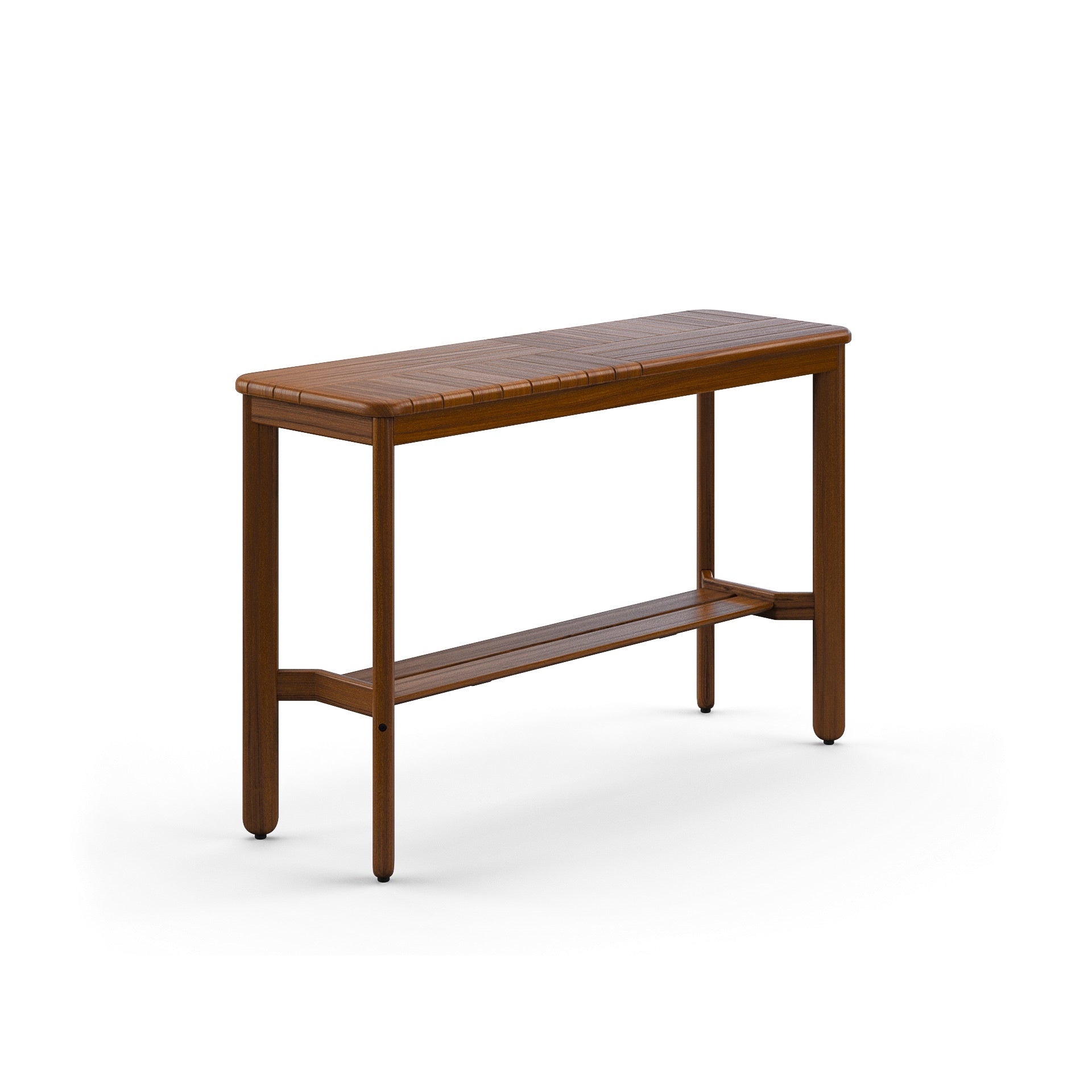 Foundations 45" x 15" Mosaic Rectangular Ipe Wood Console Table