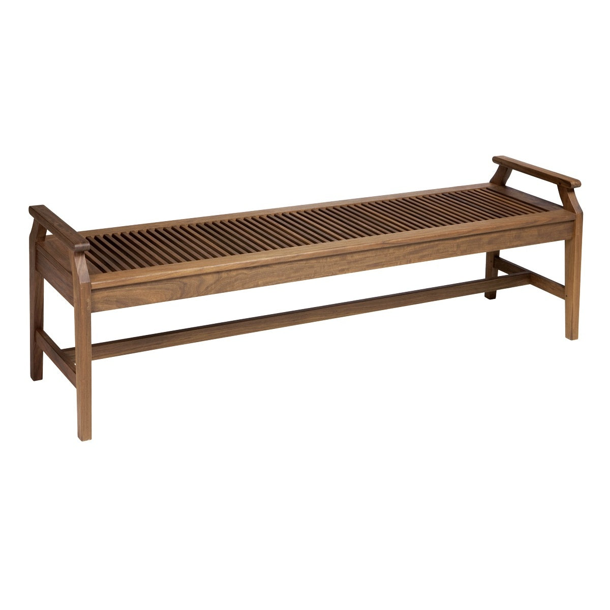 Opal 72" Ipe Wood Bench with Arms