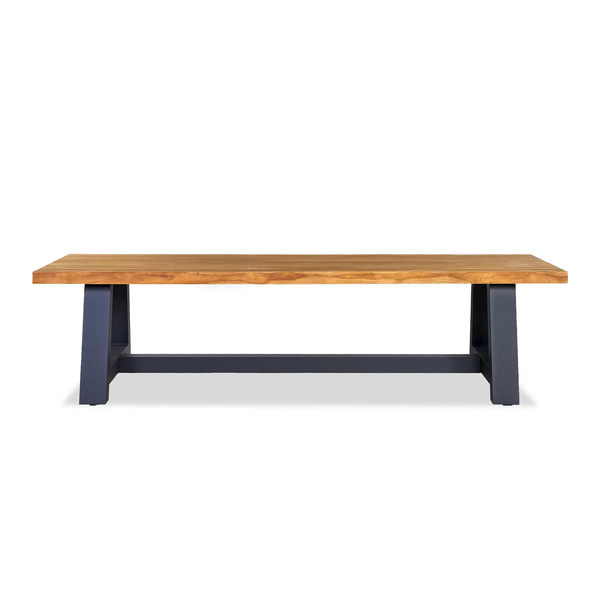 Harmonia Living Pacifica Mill 6 Seat Aluminum Reclaimed Teak Outdoor Dining Set 48