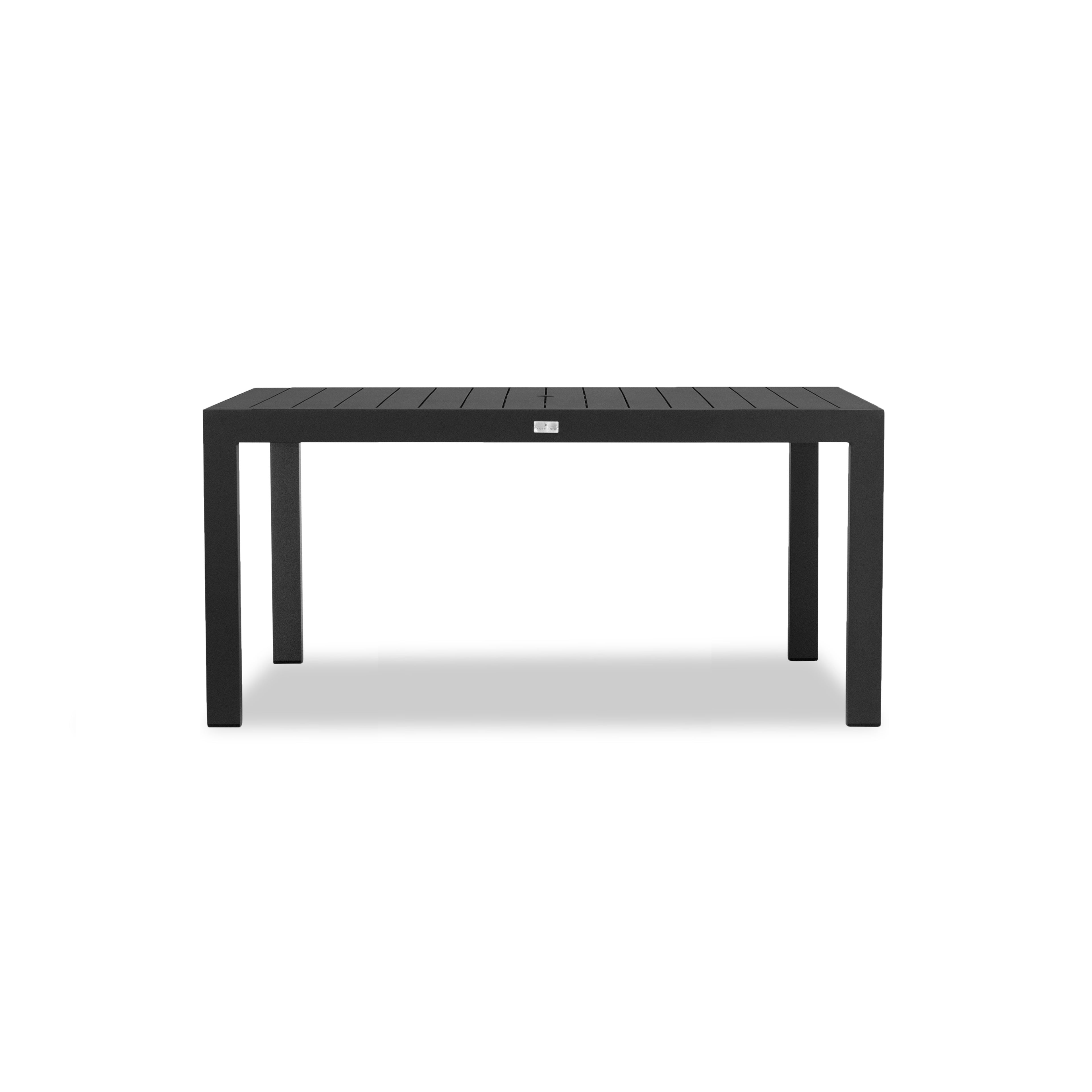 Pacifica Classic 6 Seat Rectangular Dining Set#Finish_Black