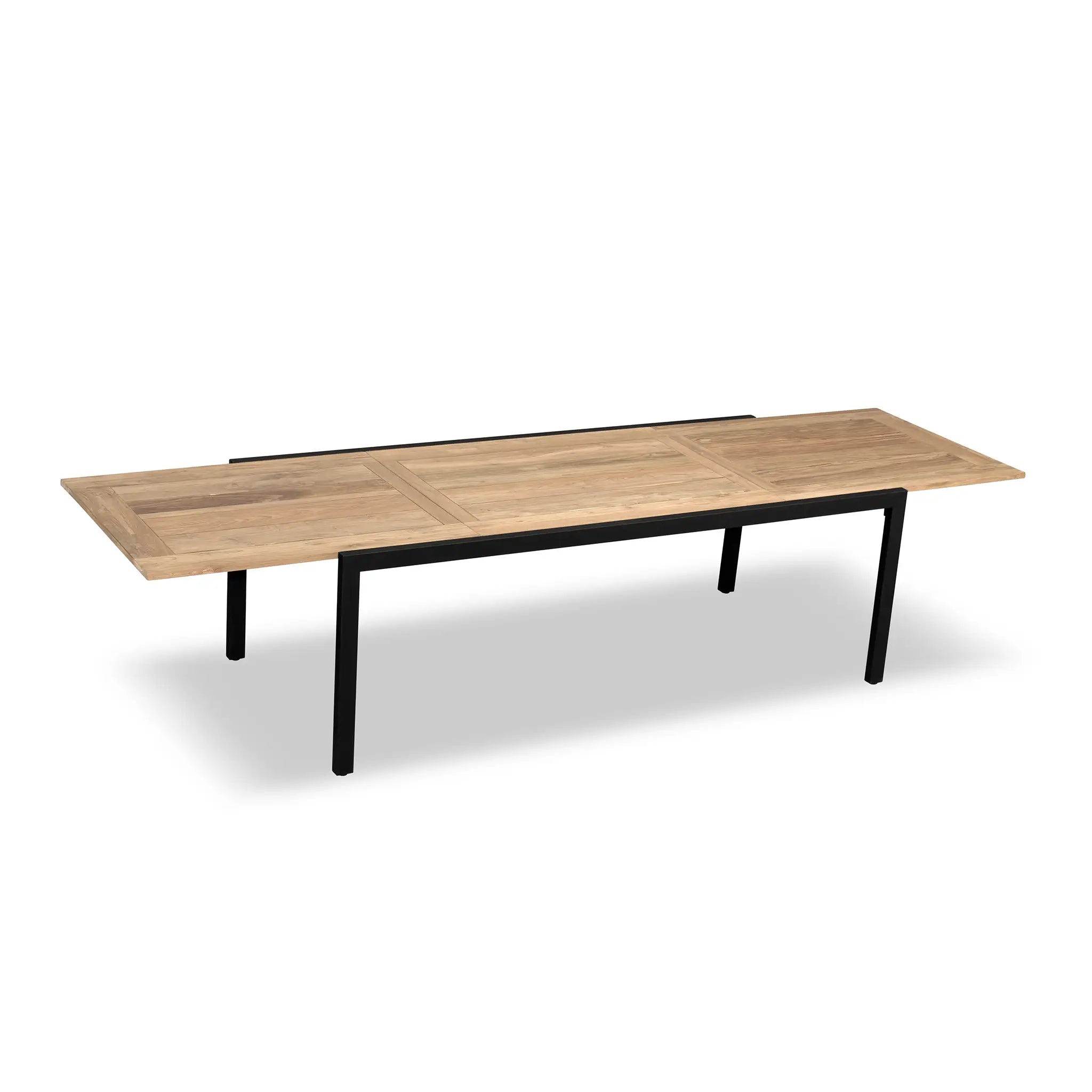 Harmonia Living Pacifica Communal 8 Seat Aluminum Extendable Reclaimed Teak Dining Set 43