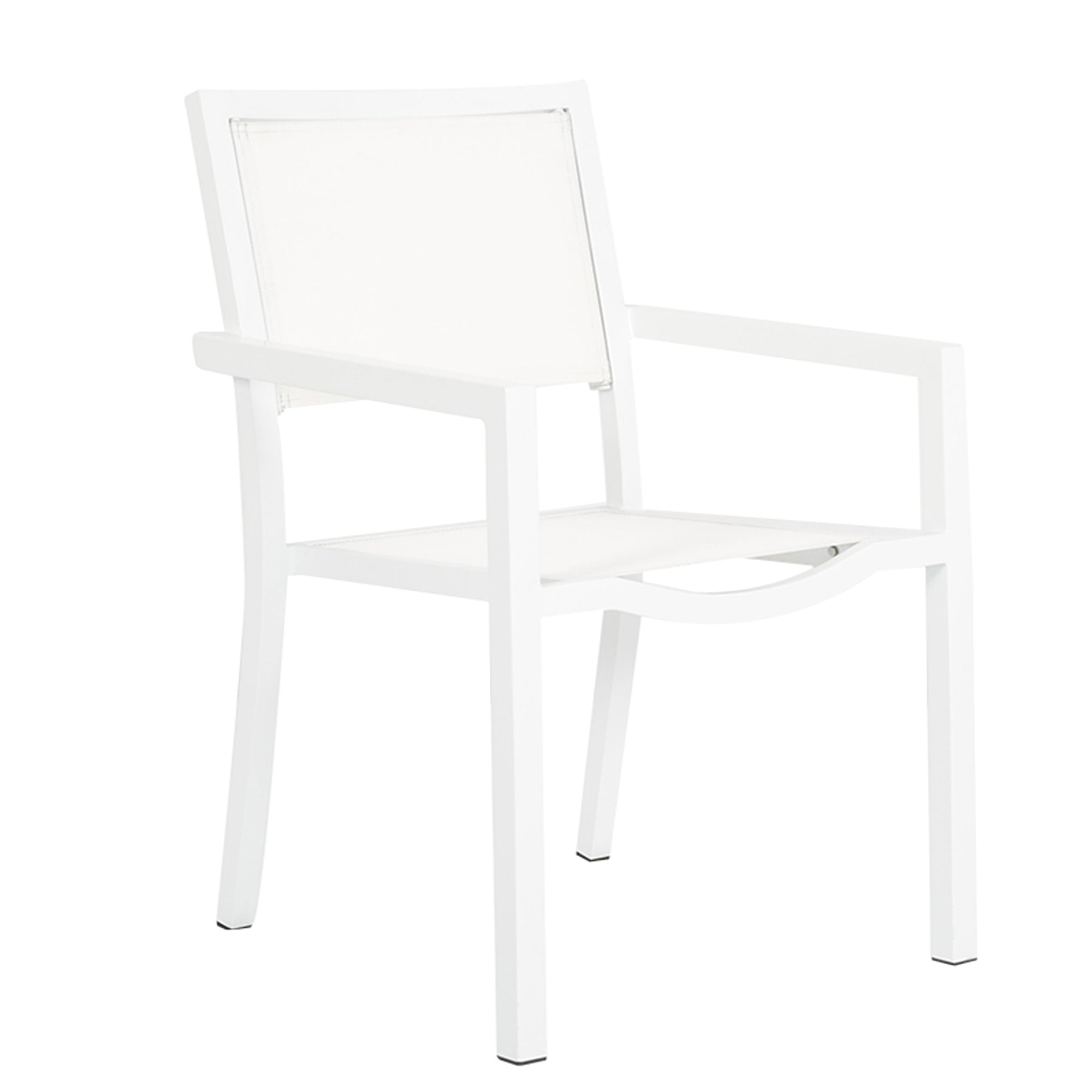 Naples Aluminum Stackable Sling Dining Arm Chair