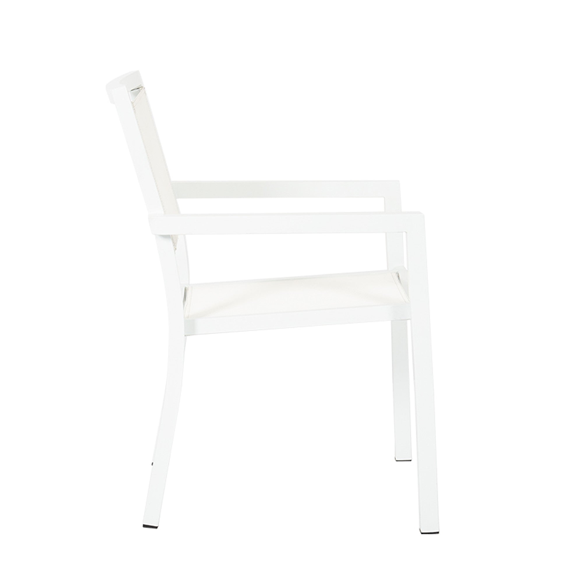 Naples Aluminum Stackable Sling Dining Arm Chair