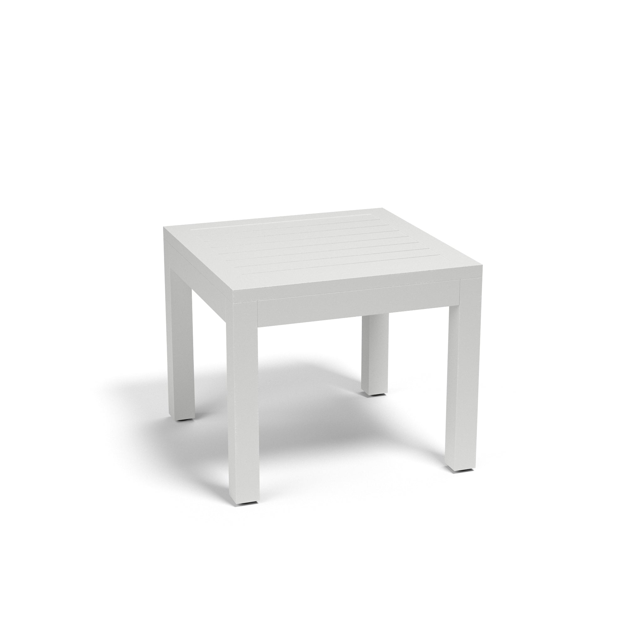 Naples 21" Square Aluminum End Table