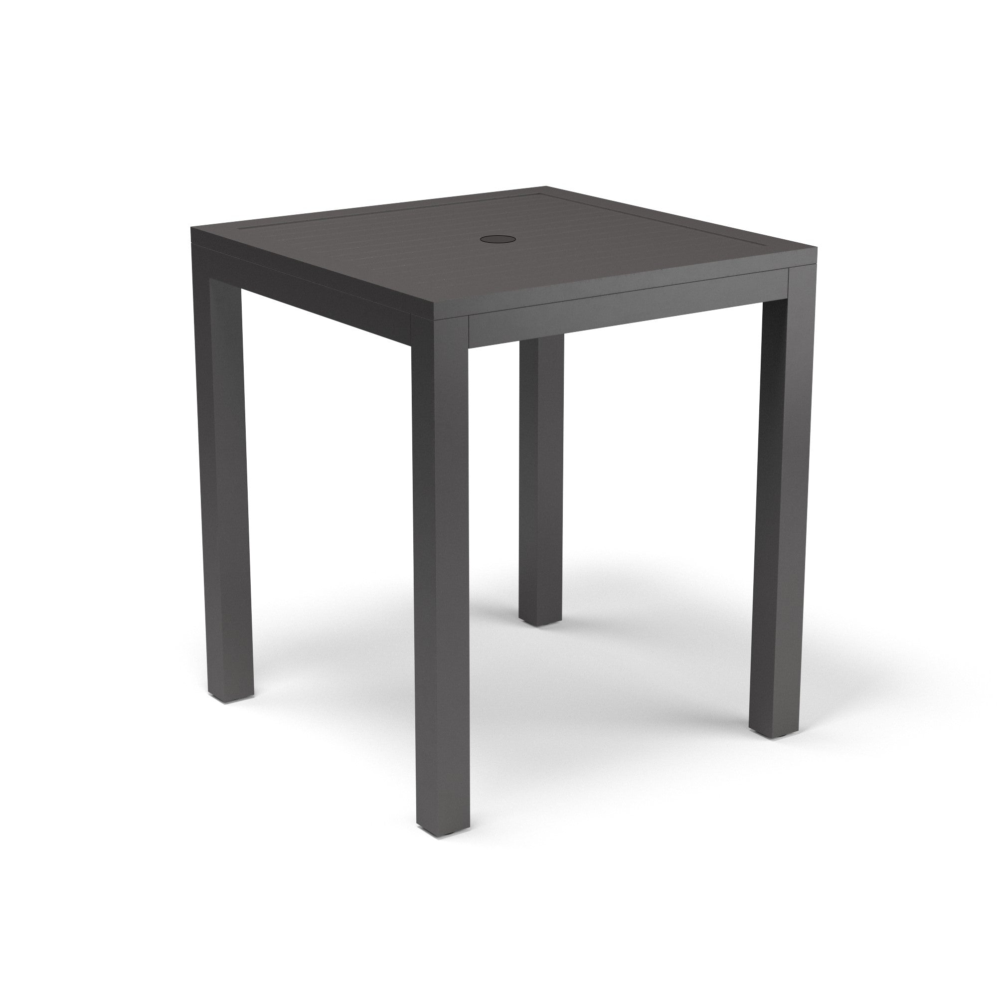 Vegas 36" Square Aluminum Pub Table with Umbrella Hole