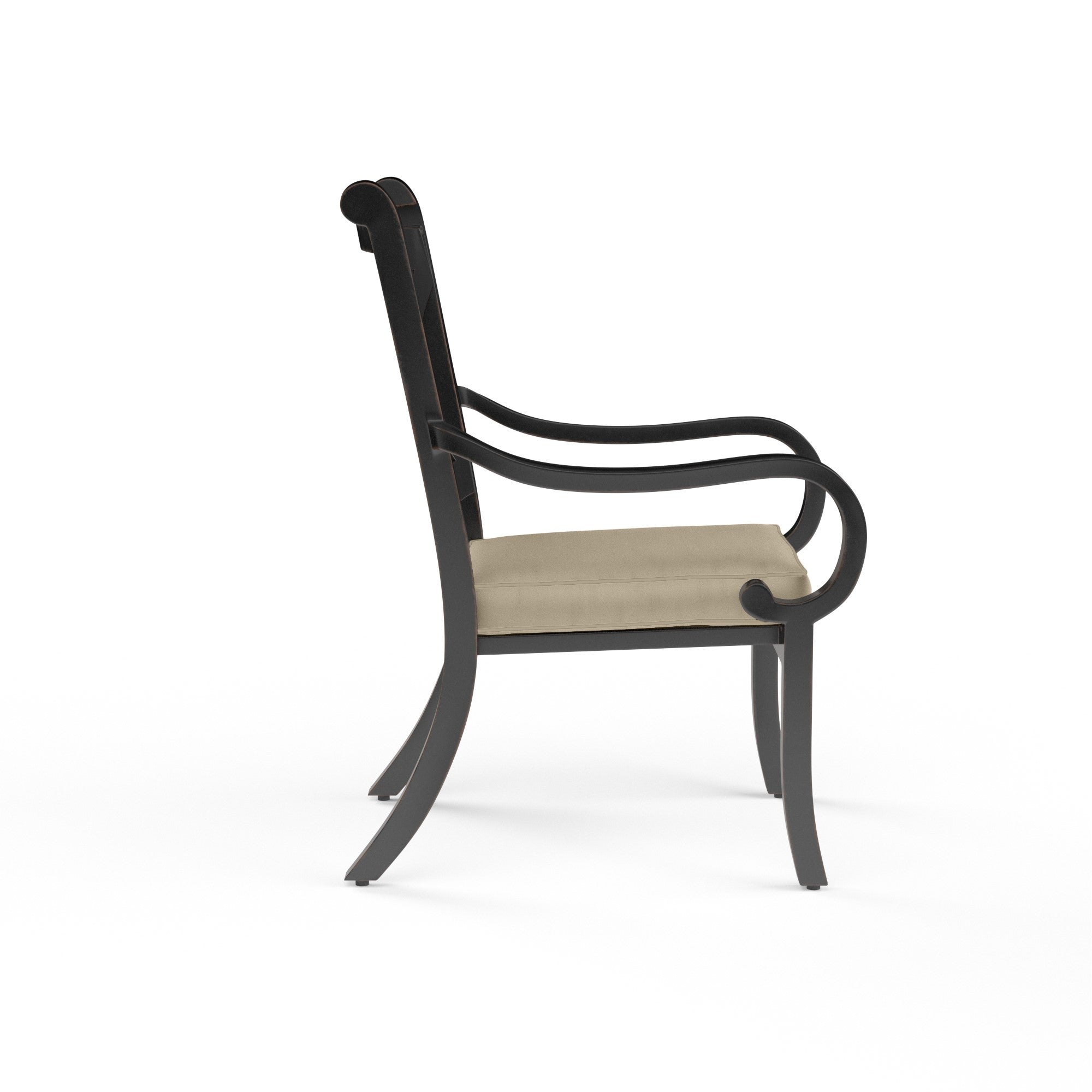 Monterey Aluminum Cushioned Dining Arm Chair