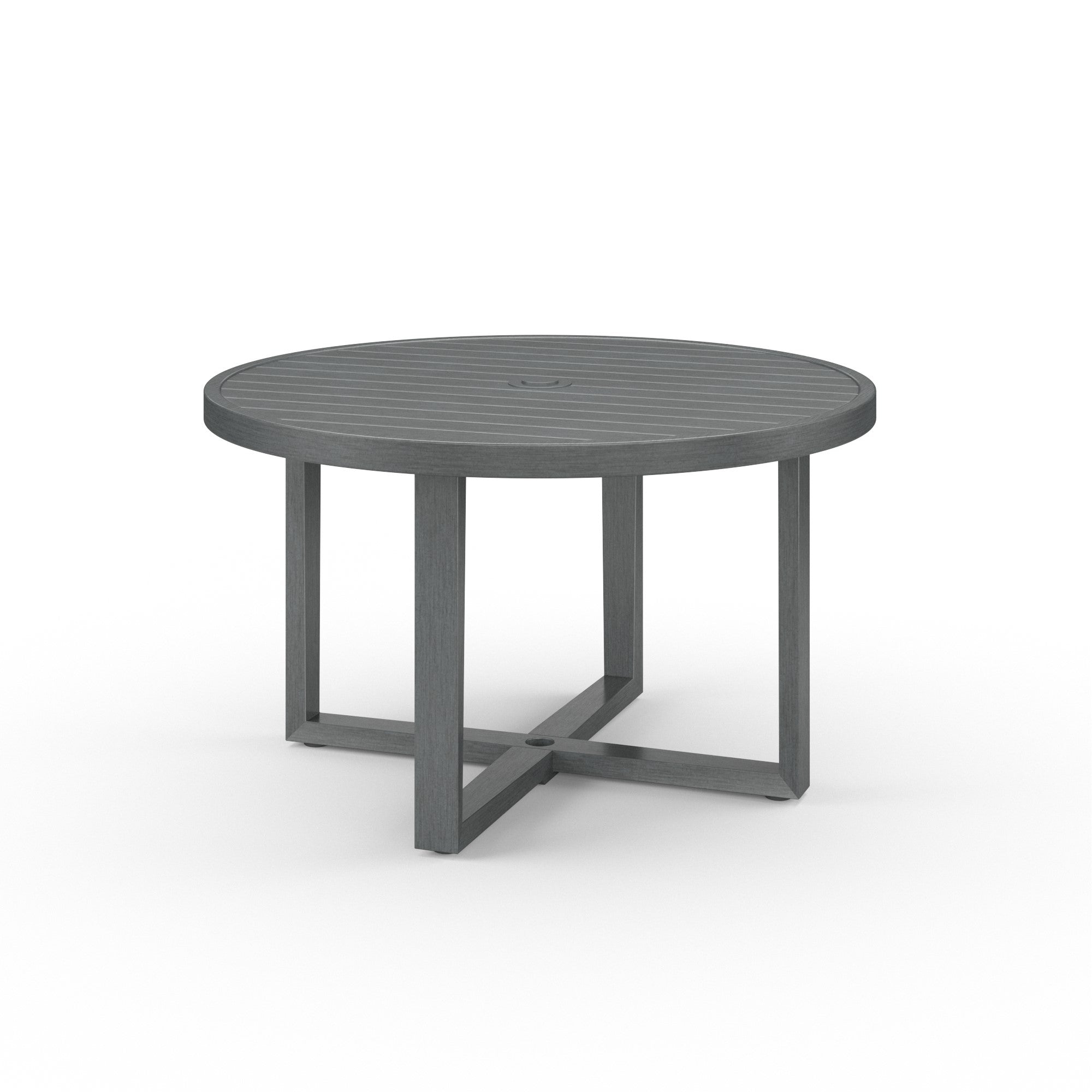 Redondo 50" Round Aluminum Dining Table with Umbrella Hole