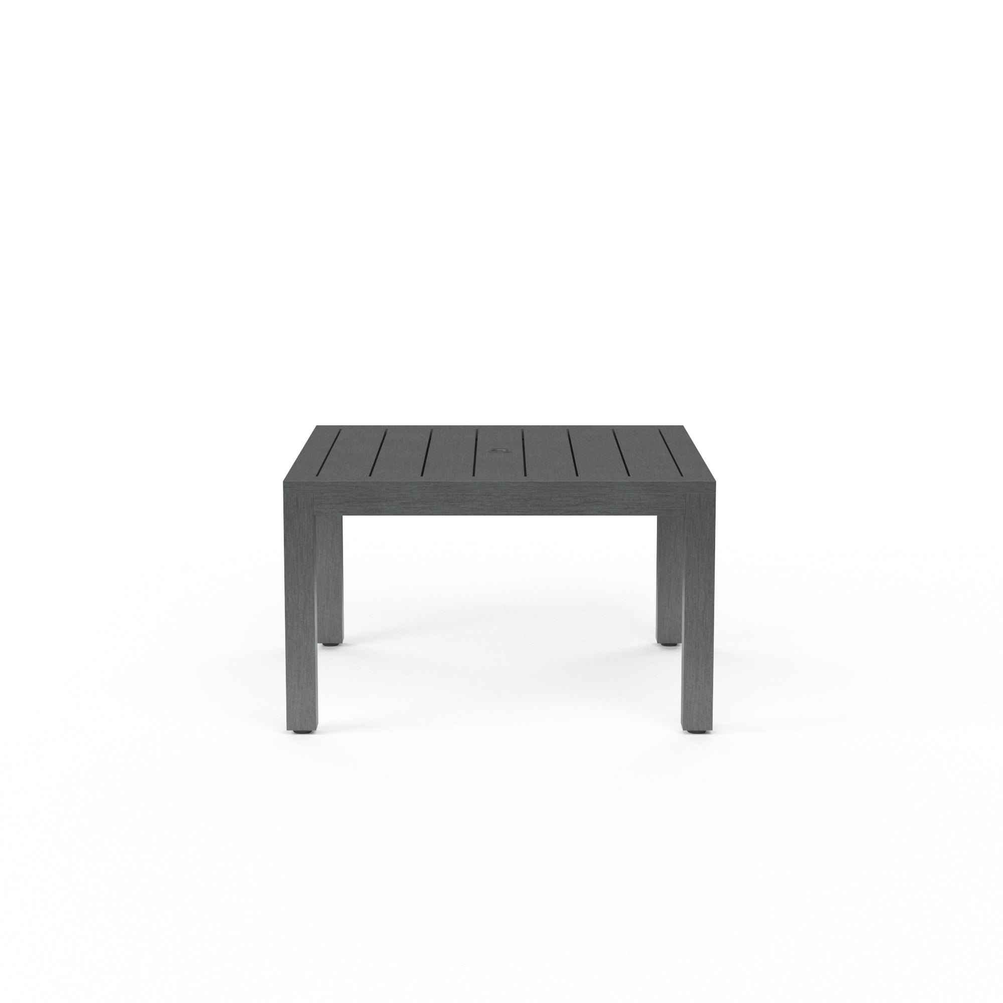 Redondo 48" Square Aluminum Dining Table with Umbrella Hole