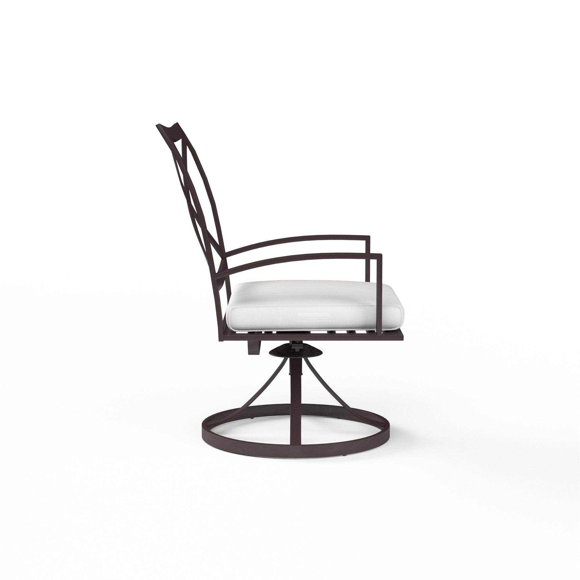 La Jolla Aluminum Cushioned Swivel Dining Arm Chair