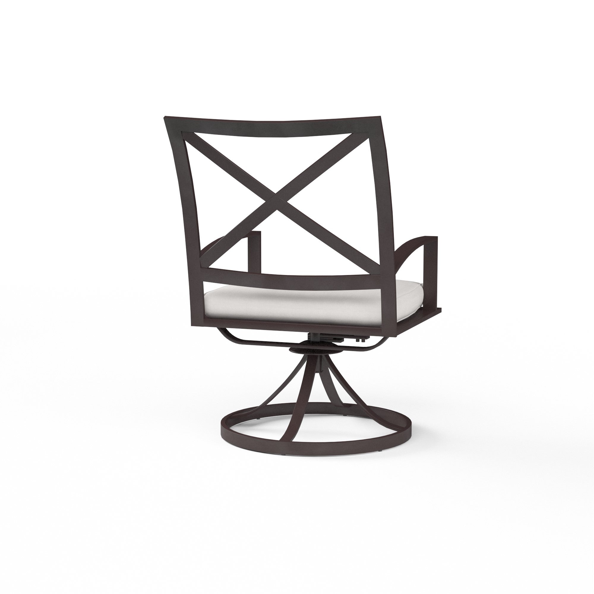 La Jolla Aluminum Cushioned Swivel Dining Arm Chair