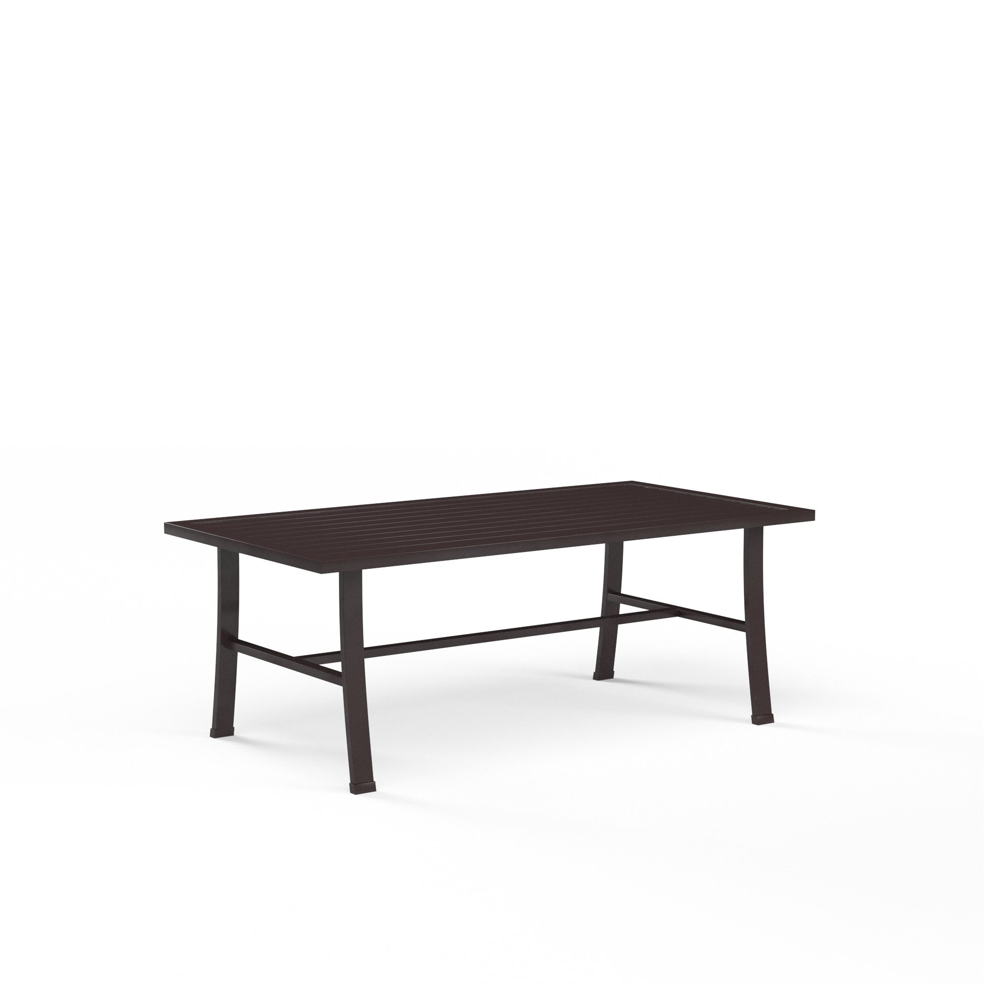 La Jolla 22" x 43" Rectangular Aluminum Coffee Table