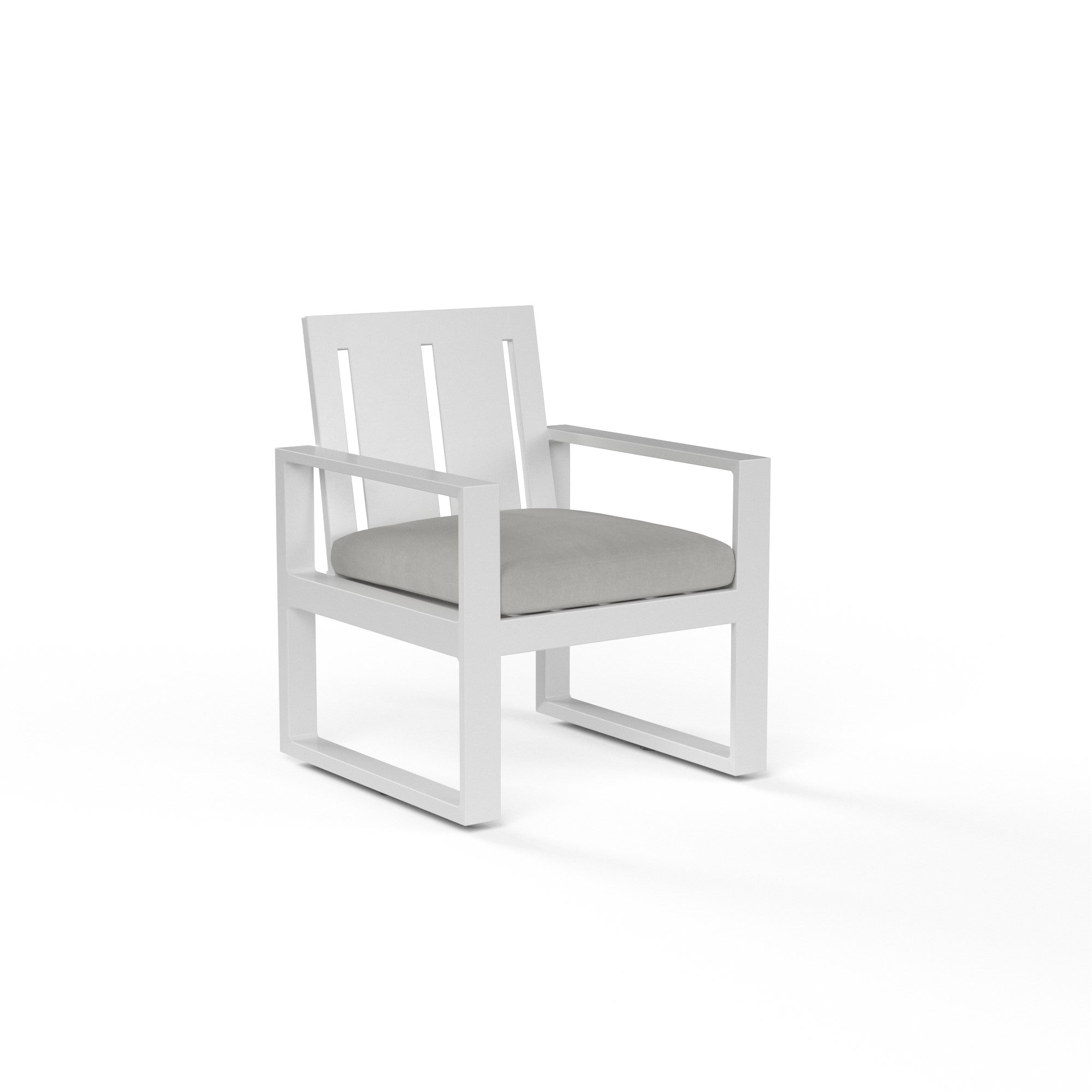 Newport Aluminum Cushioned Dining Arm Chair