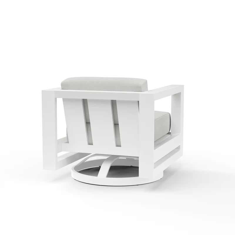 Newport Aluminum Swivel Club Chair