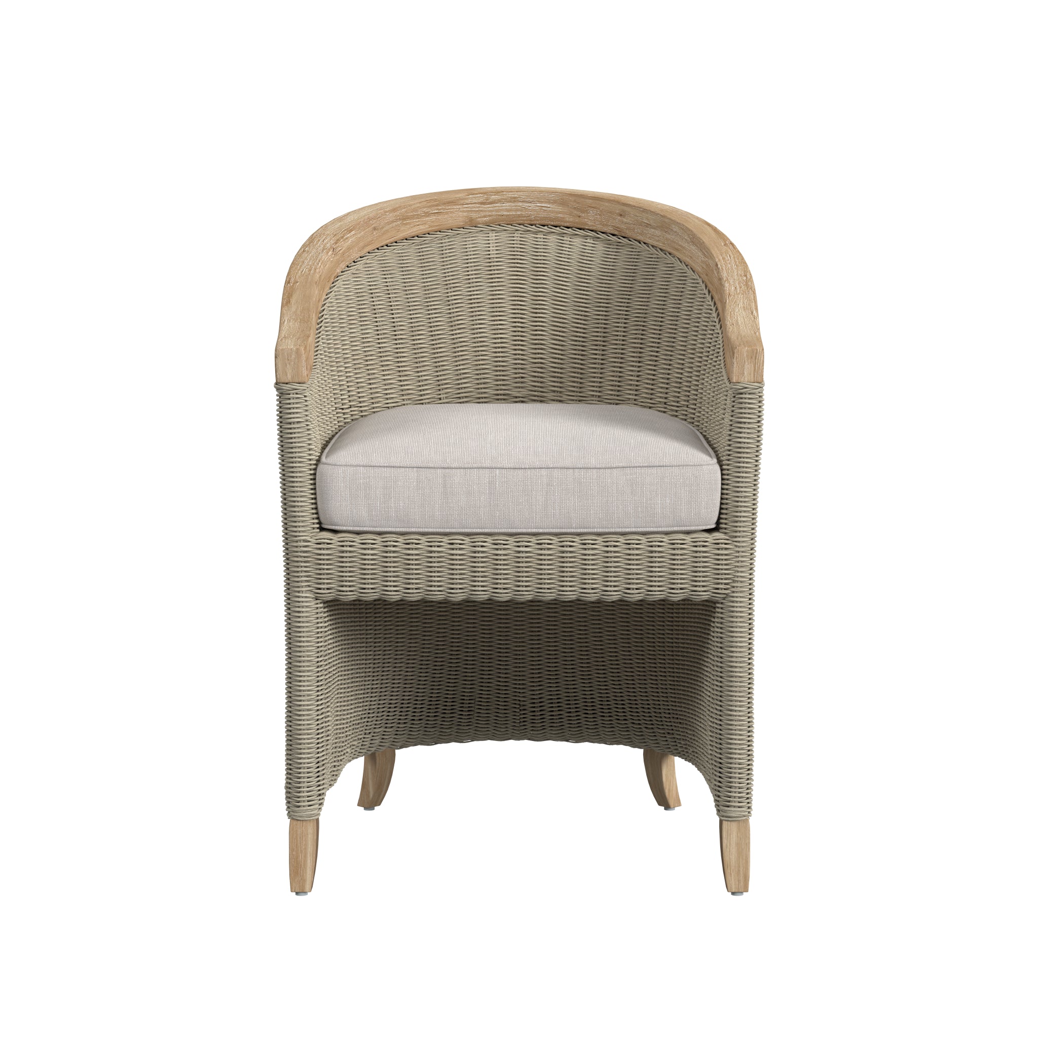 Cambria Teak Cushioned Dining Arm Chair