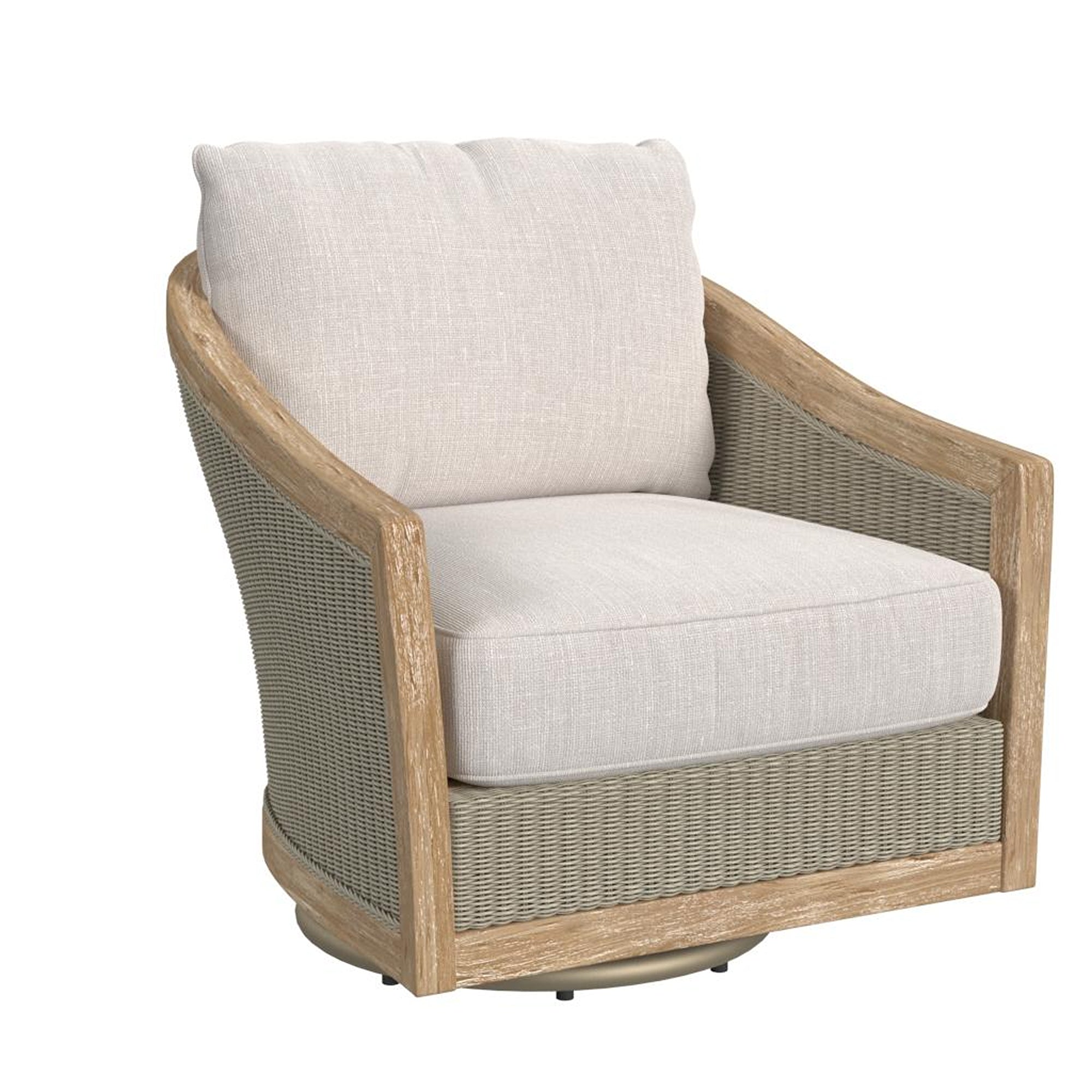 Cambria Teak Swivel Club Chair