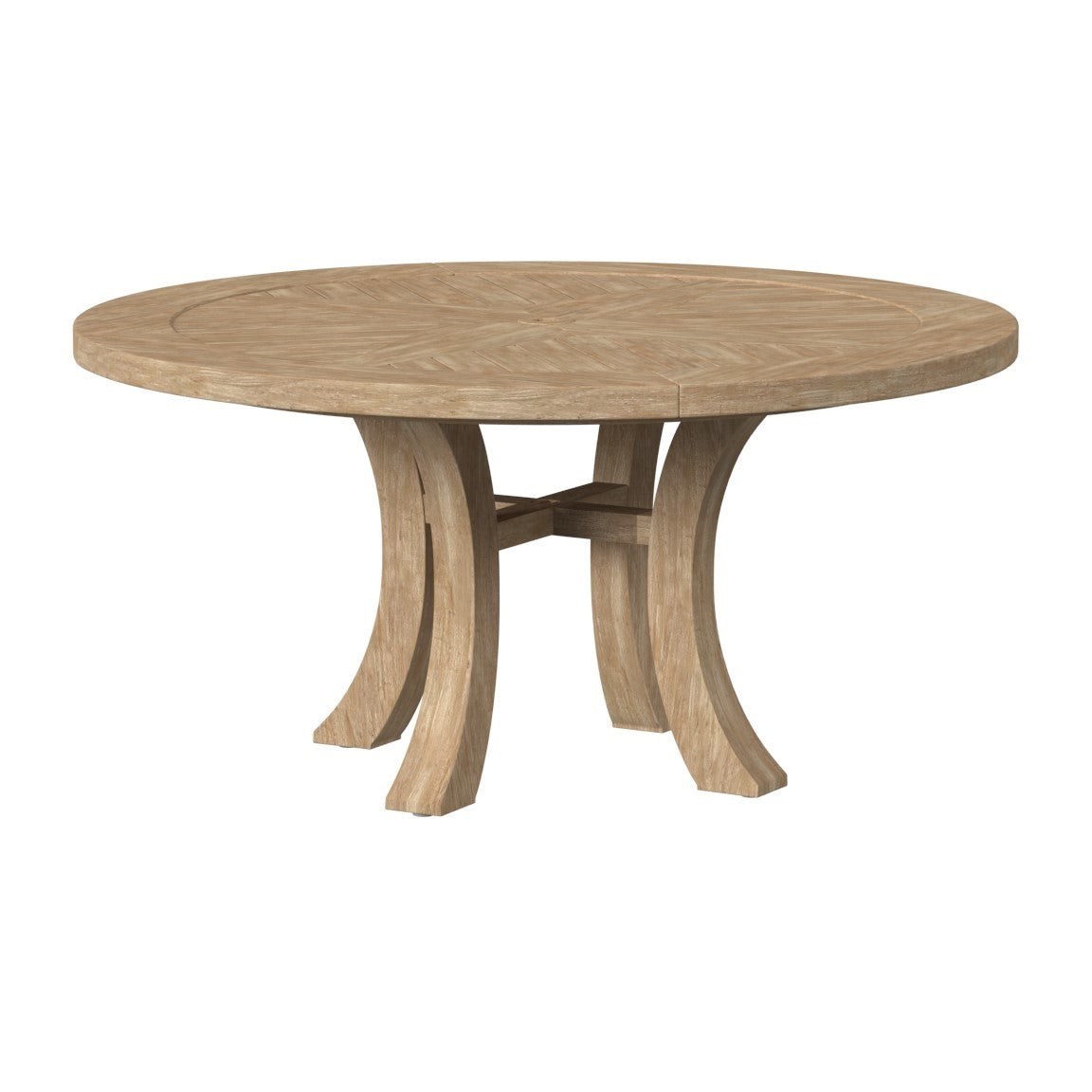 Cambria 60" Round Teak Dining Table with Umbrella Hole