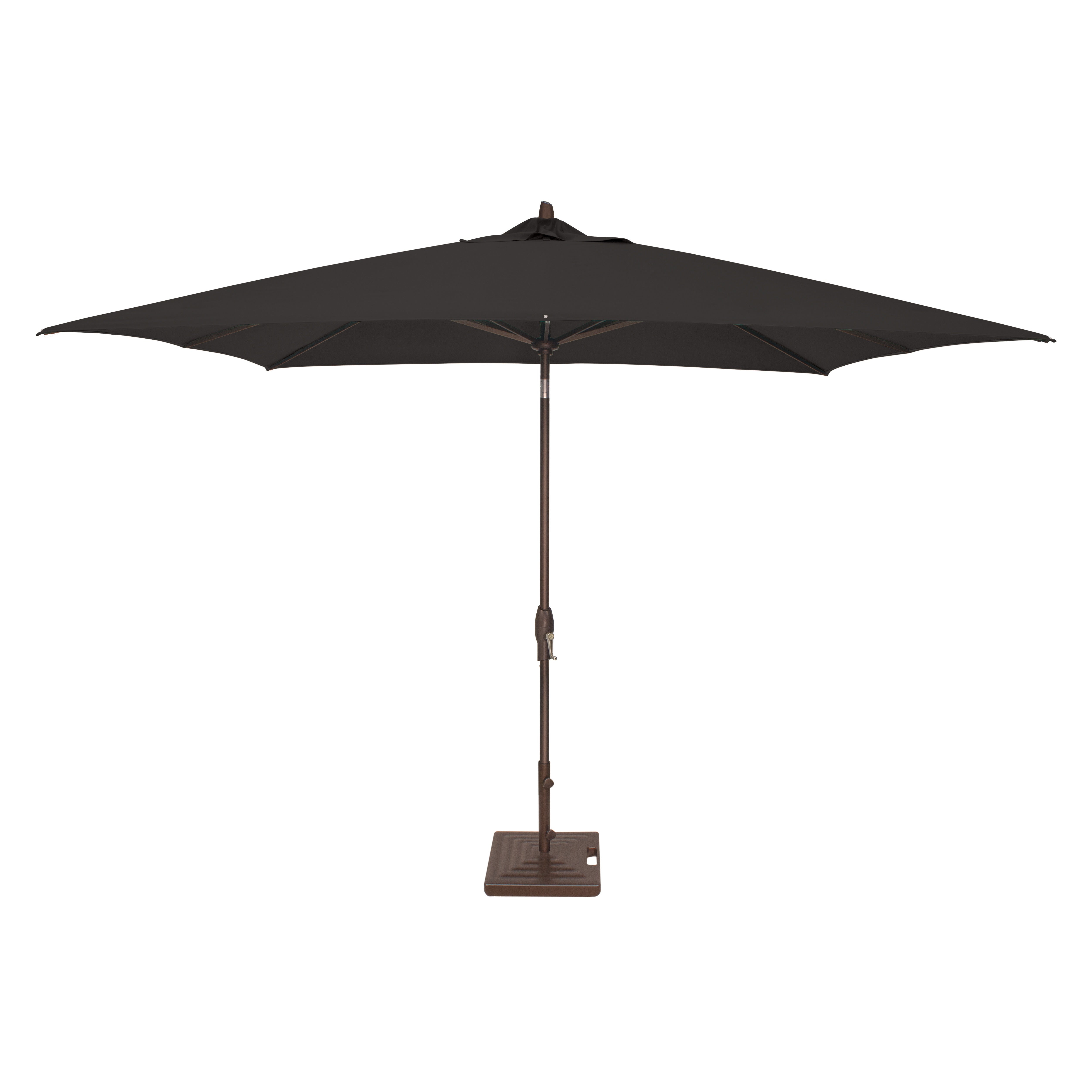 Auto Tilt 8' x 10' Rectangular Aluminum Market Umbrella