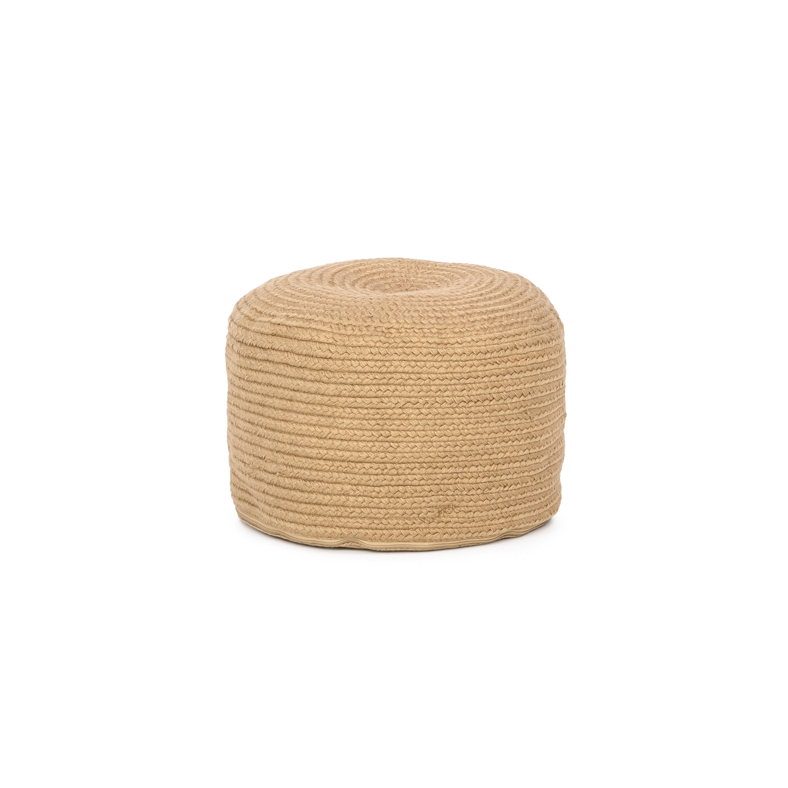 Braided Natural Pouf
