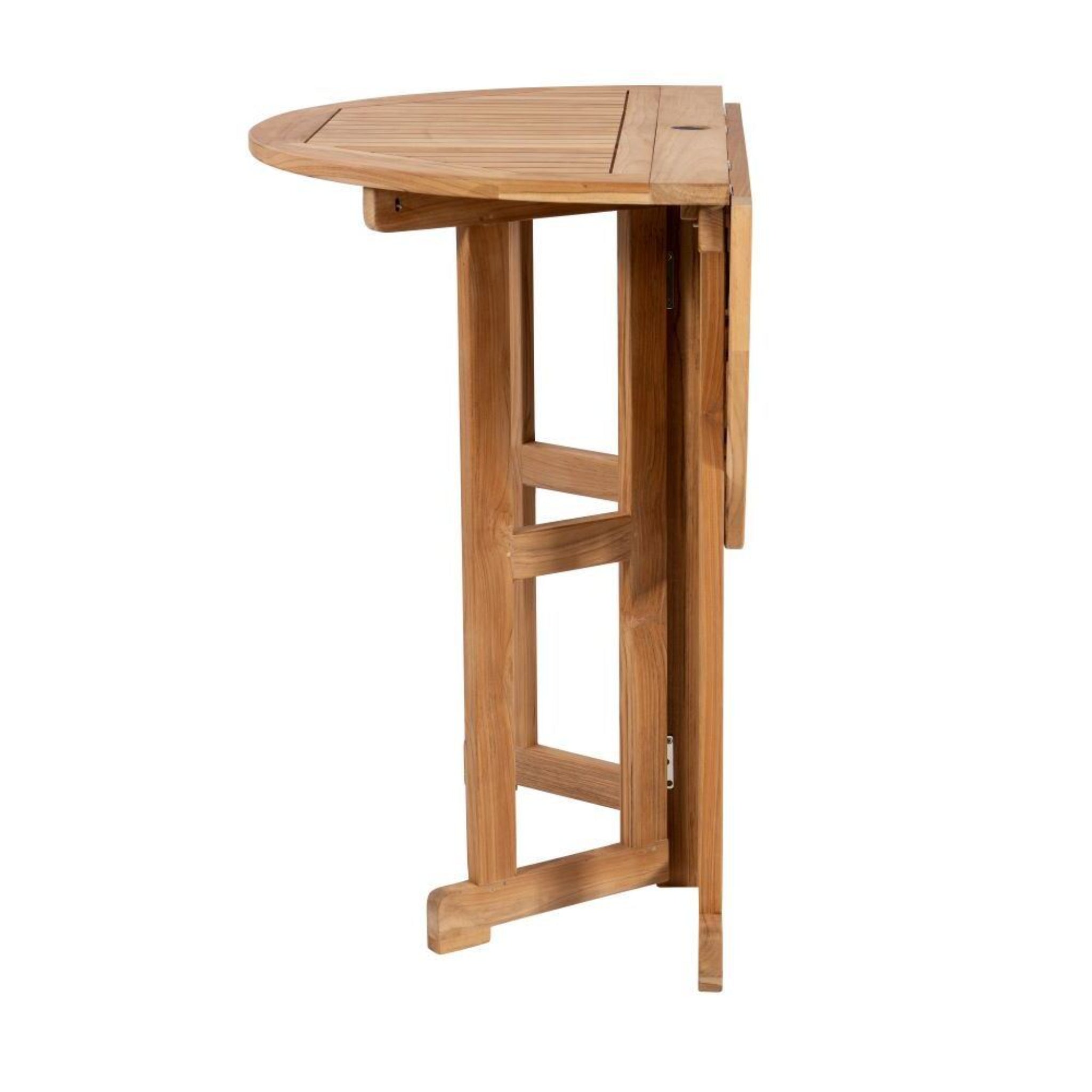 Drop Leaf 45" Round Bar Table with Umbrella Hole