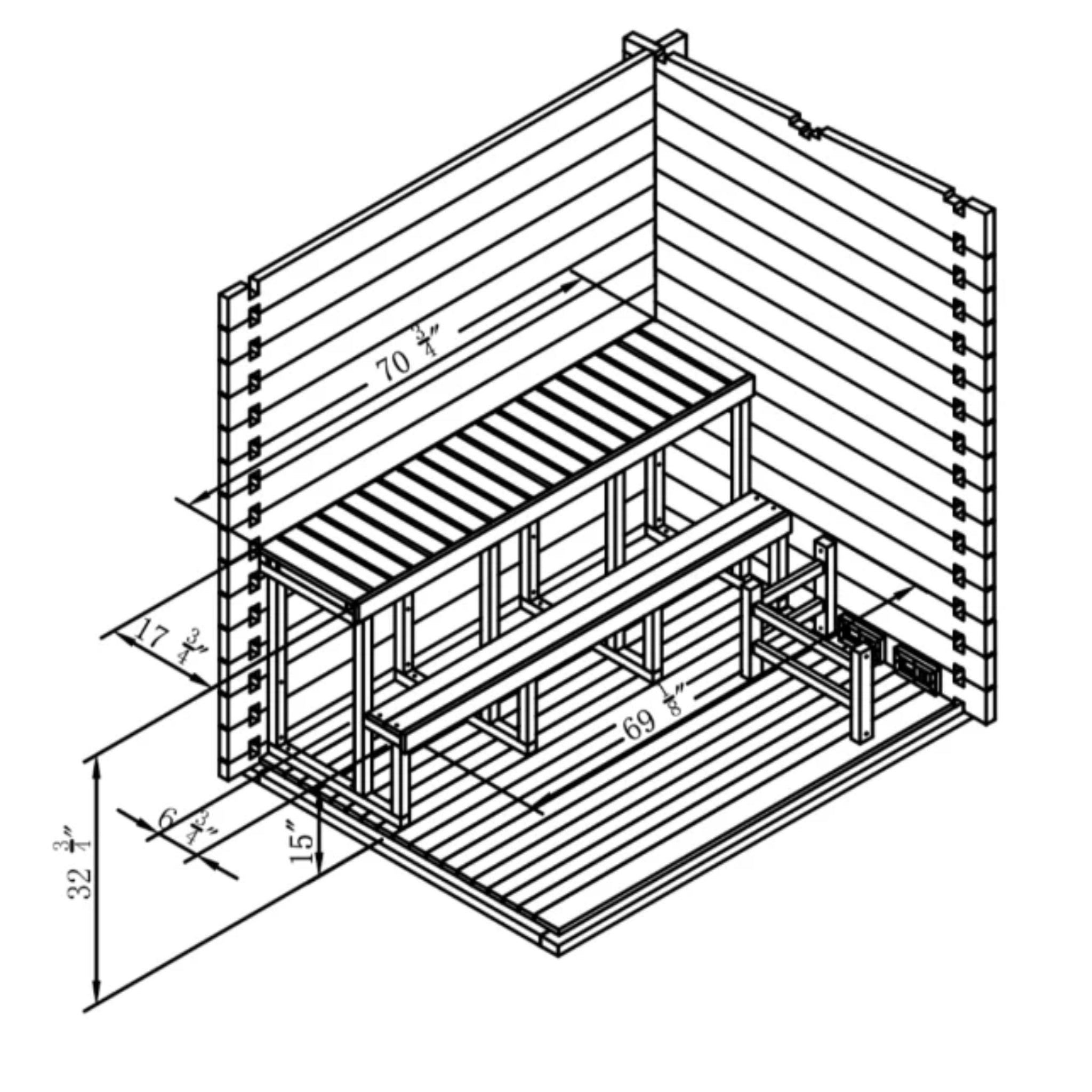 Cove 3-Person Outdoor Sauna