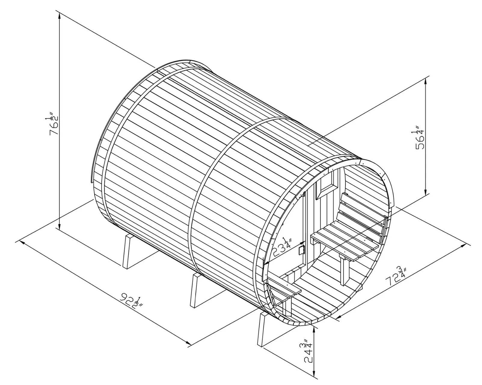 Horizon 6-Person Outdoor Sauna