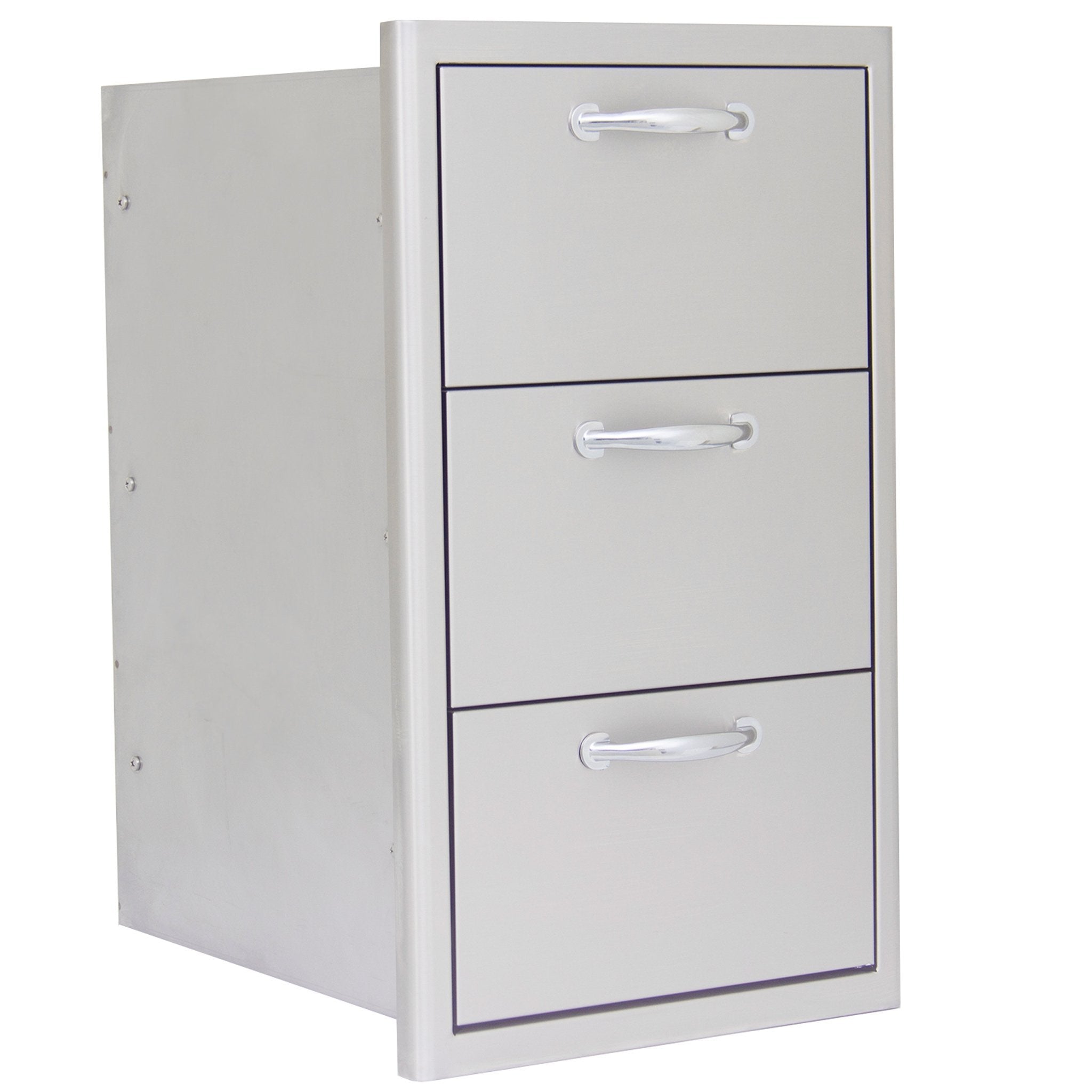 16" Stainless Steel Triple Access Drawer